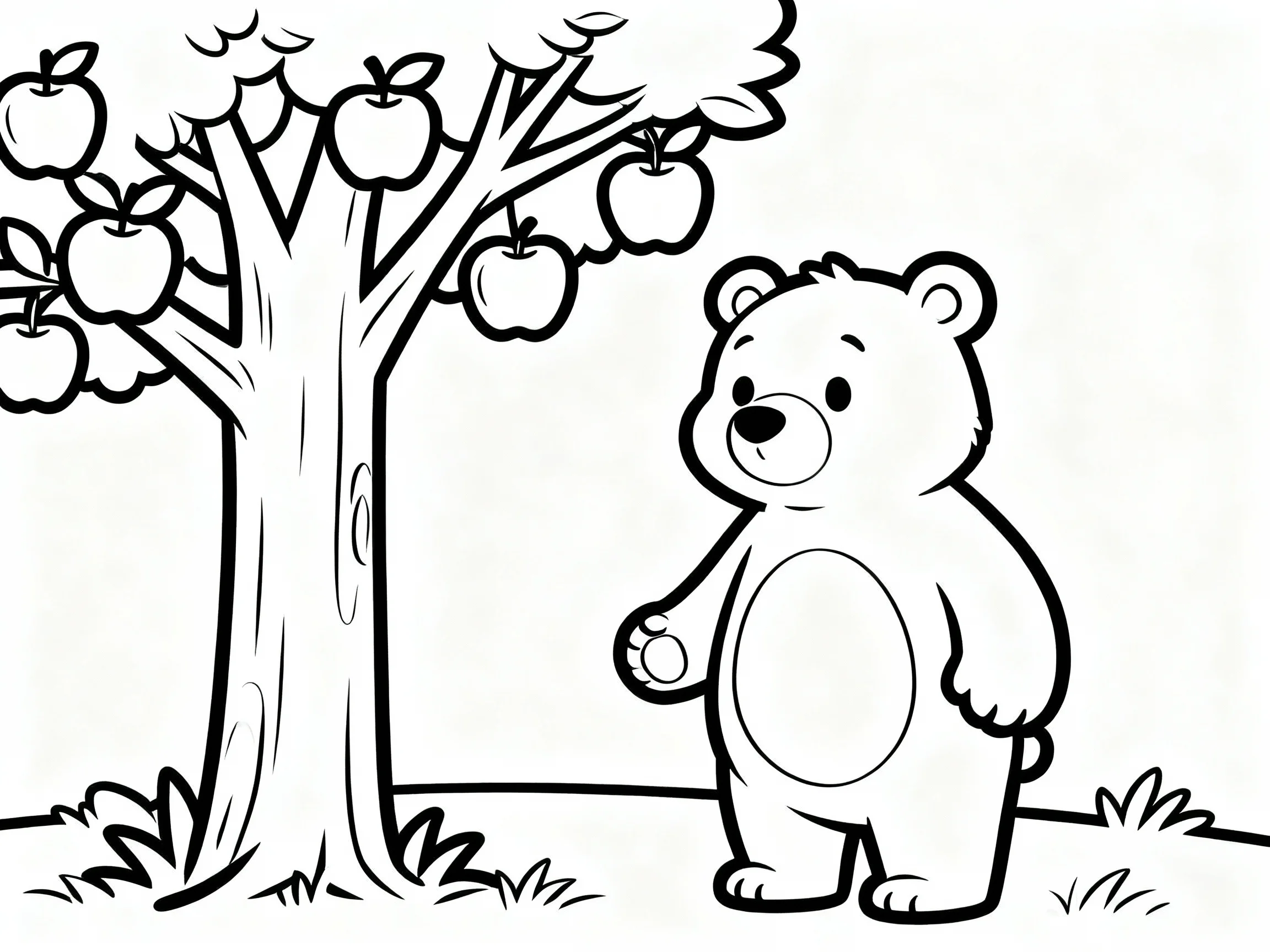 Bear Picking Apples