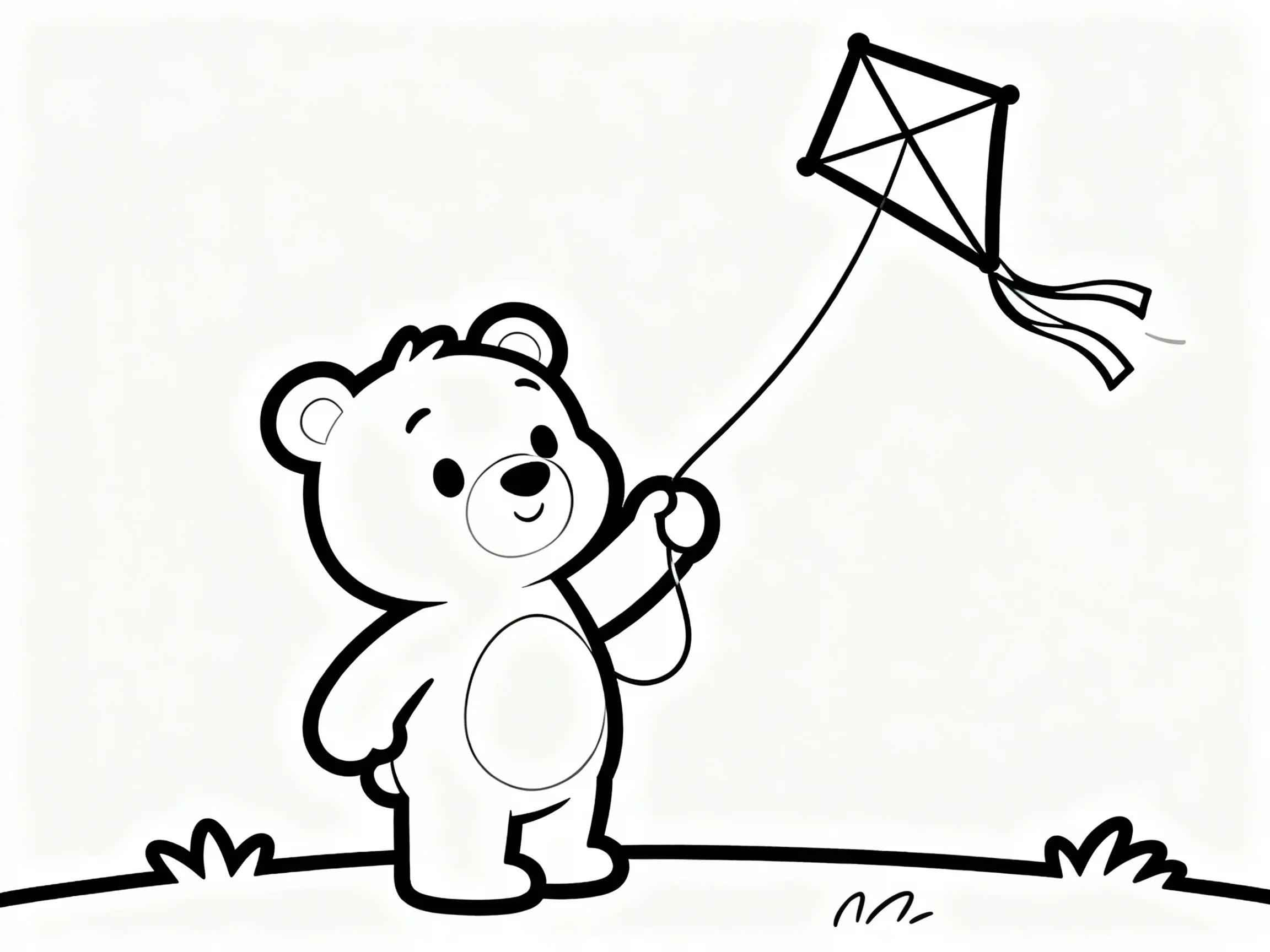 Bear with a Kite