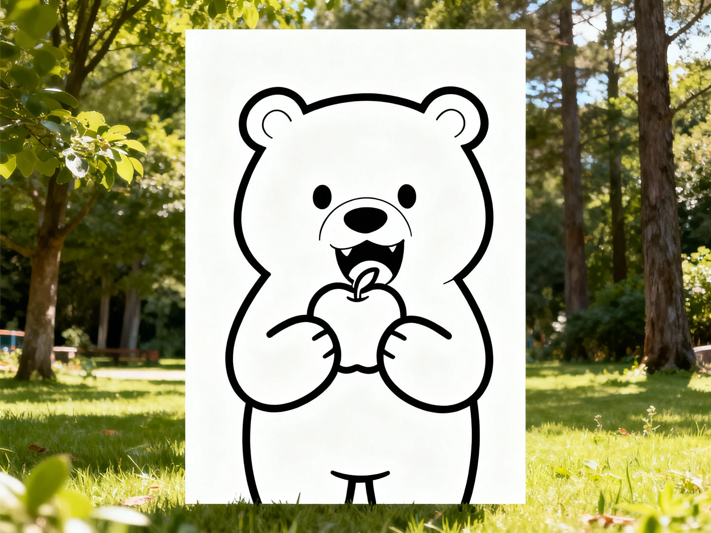 Bear Eating an Apple