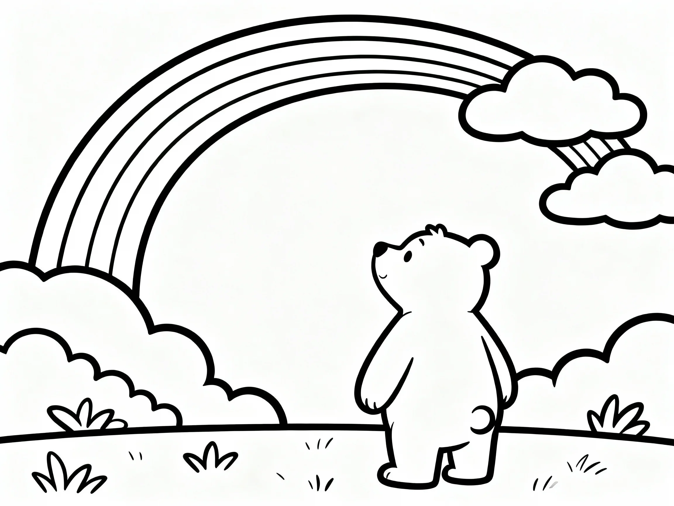 Bear Looking at Rainbows