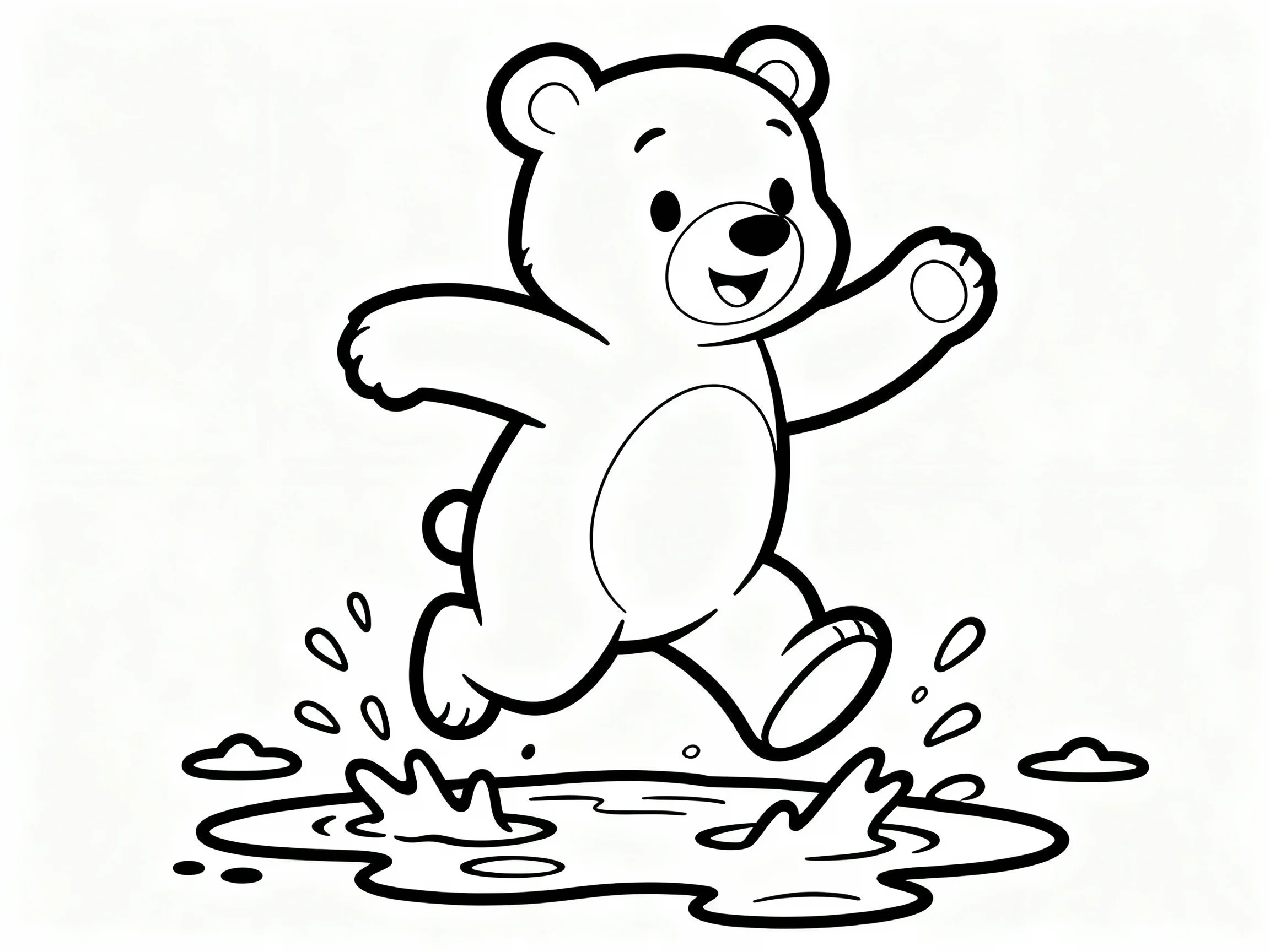 Bear Splashing Mud