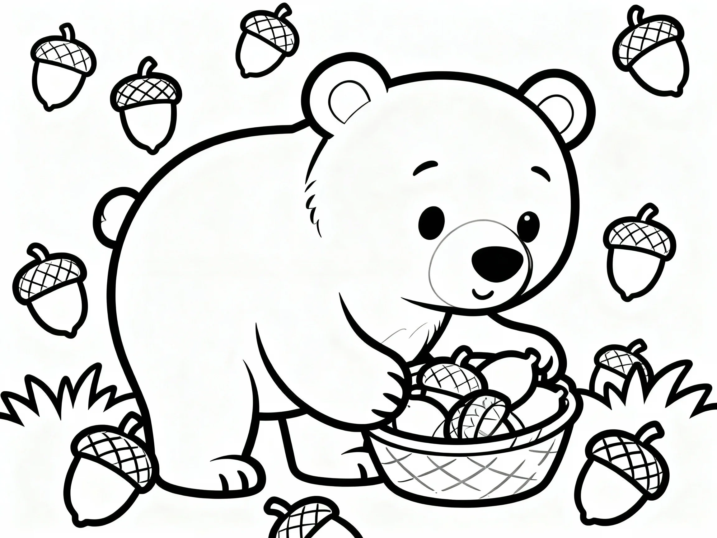 Bear with Acorns