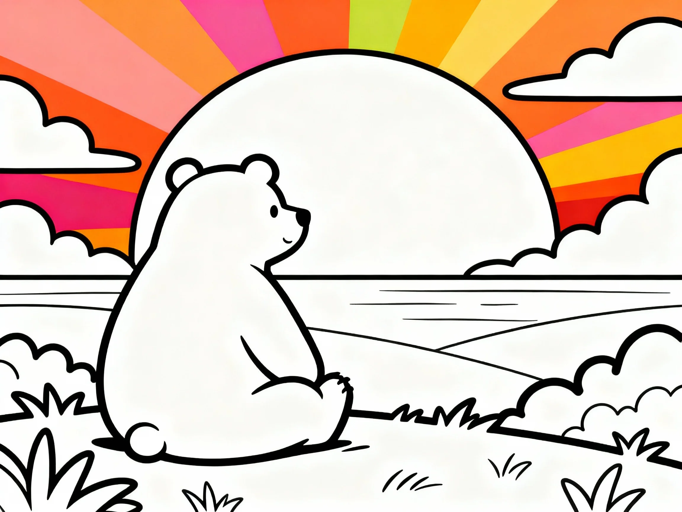 Bear Watching Sunset