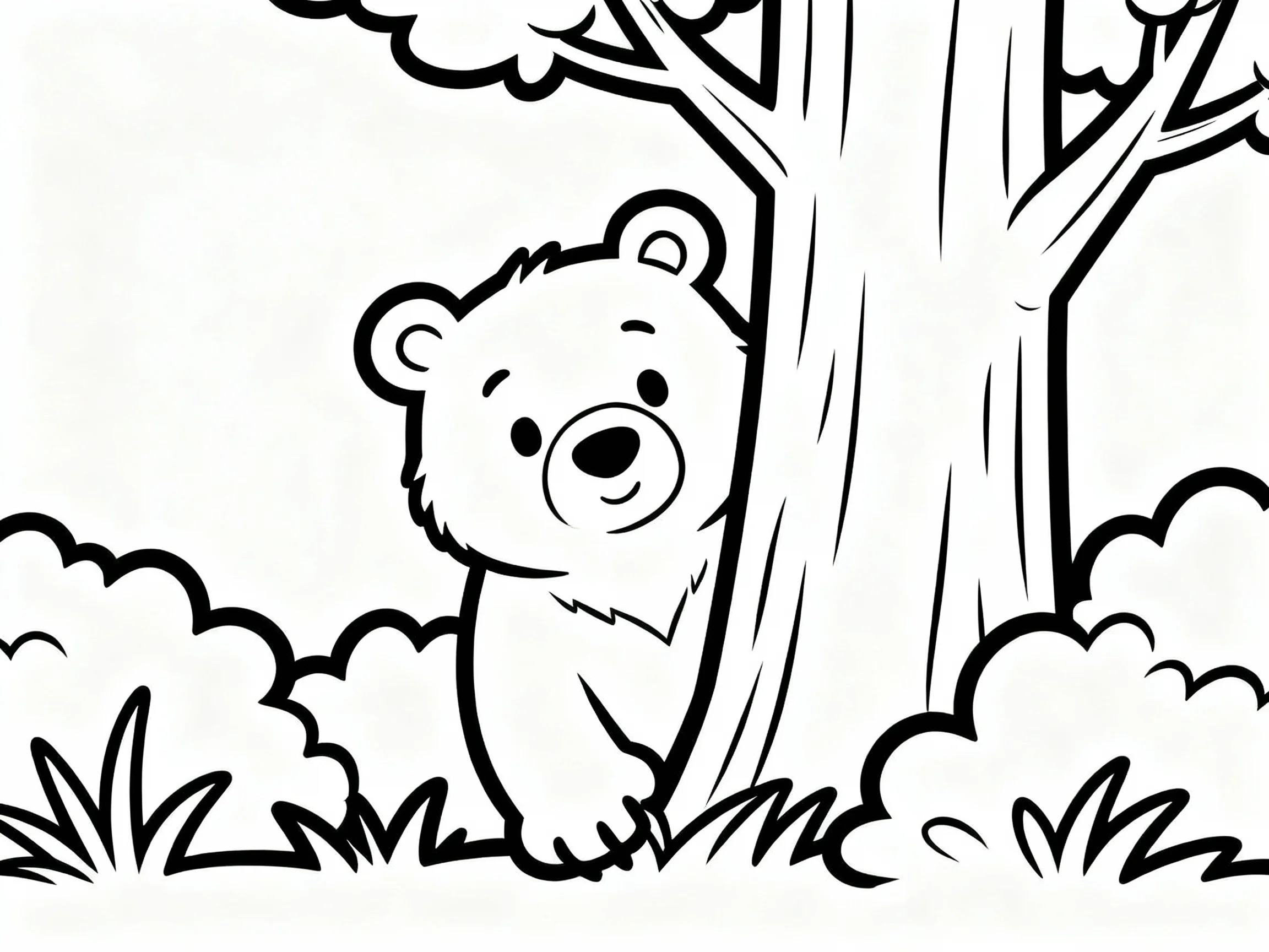 Bear Playing Hide and Seek