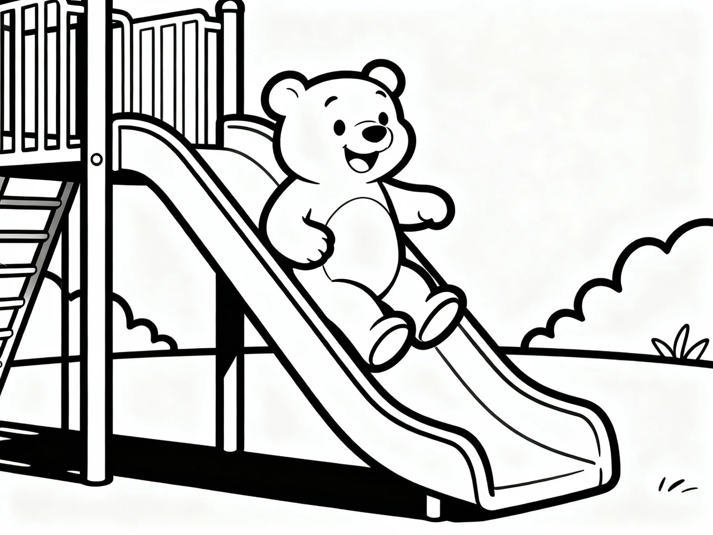 Bear on a Slide