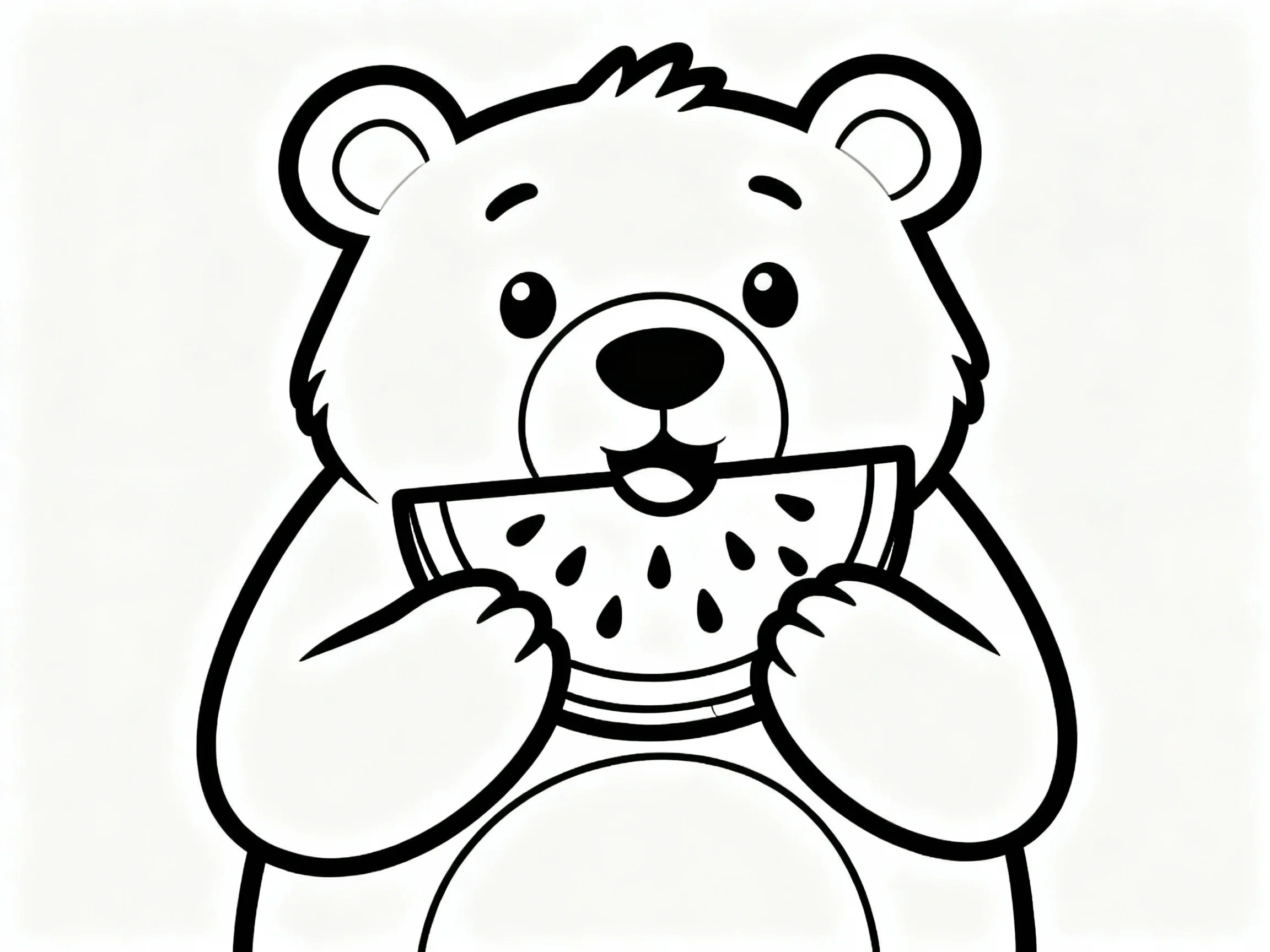 Bear Eating Watermelon