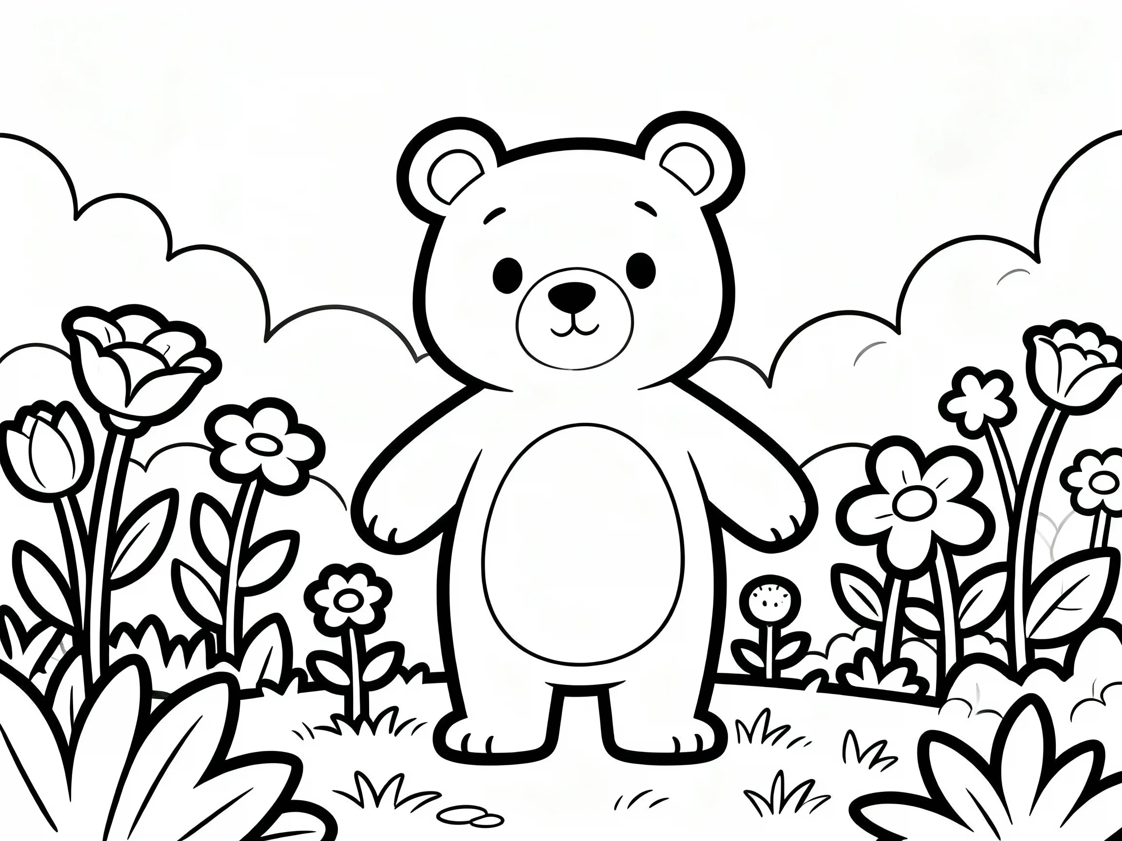 Bear in a Garden
