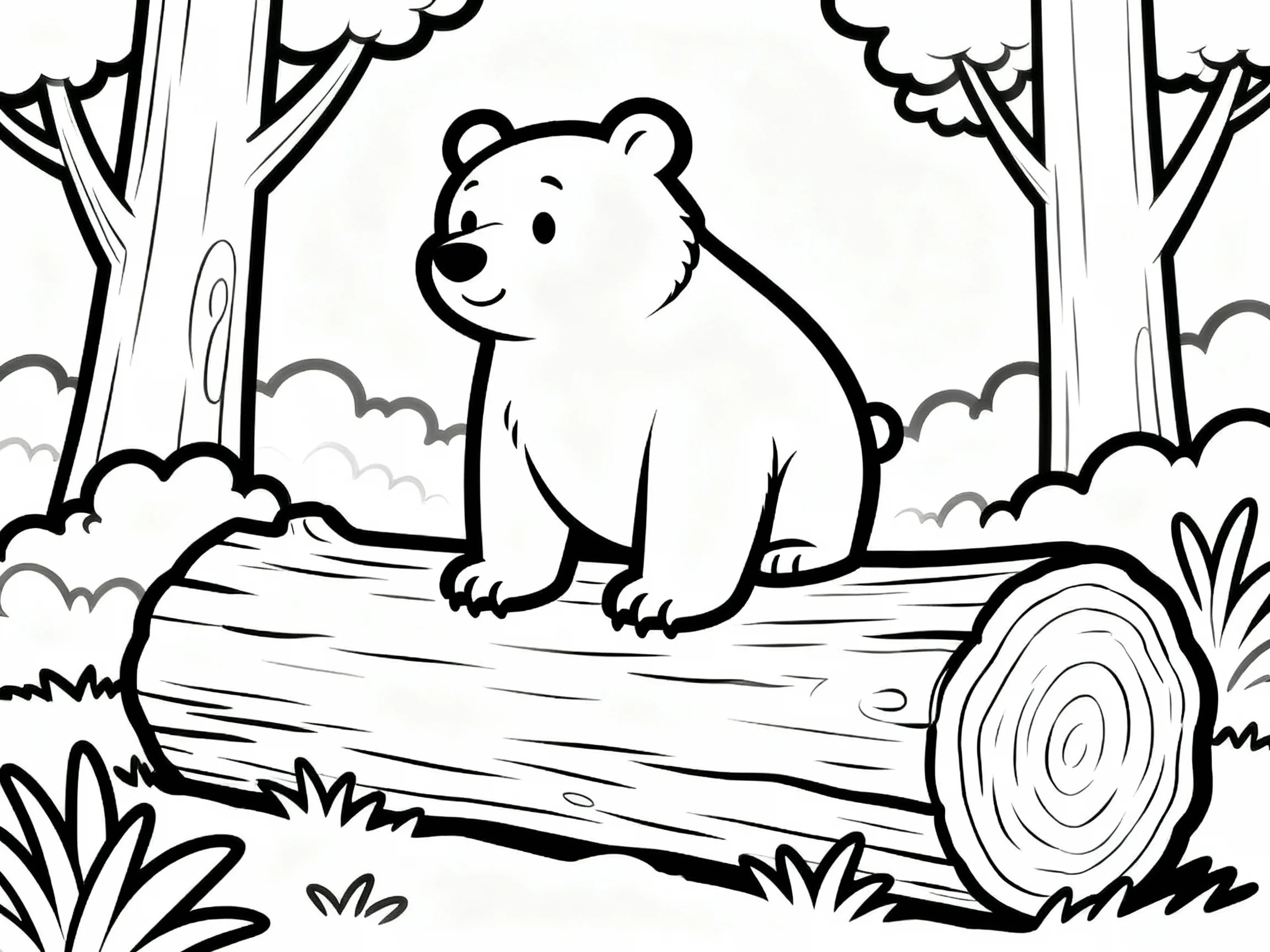 Bear on a Log