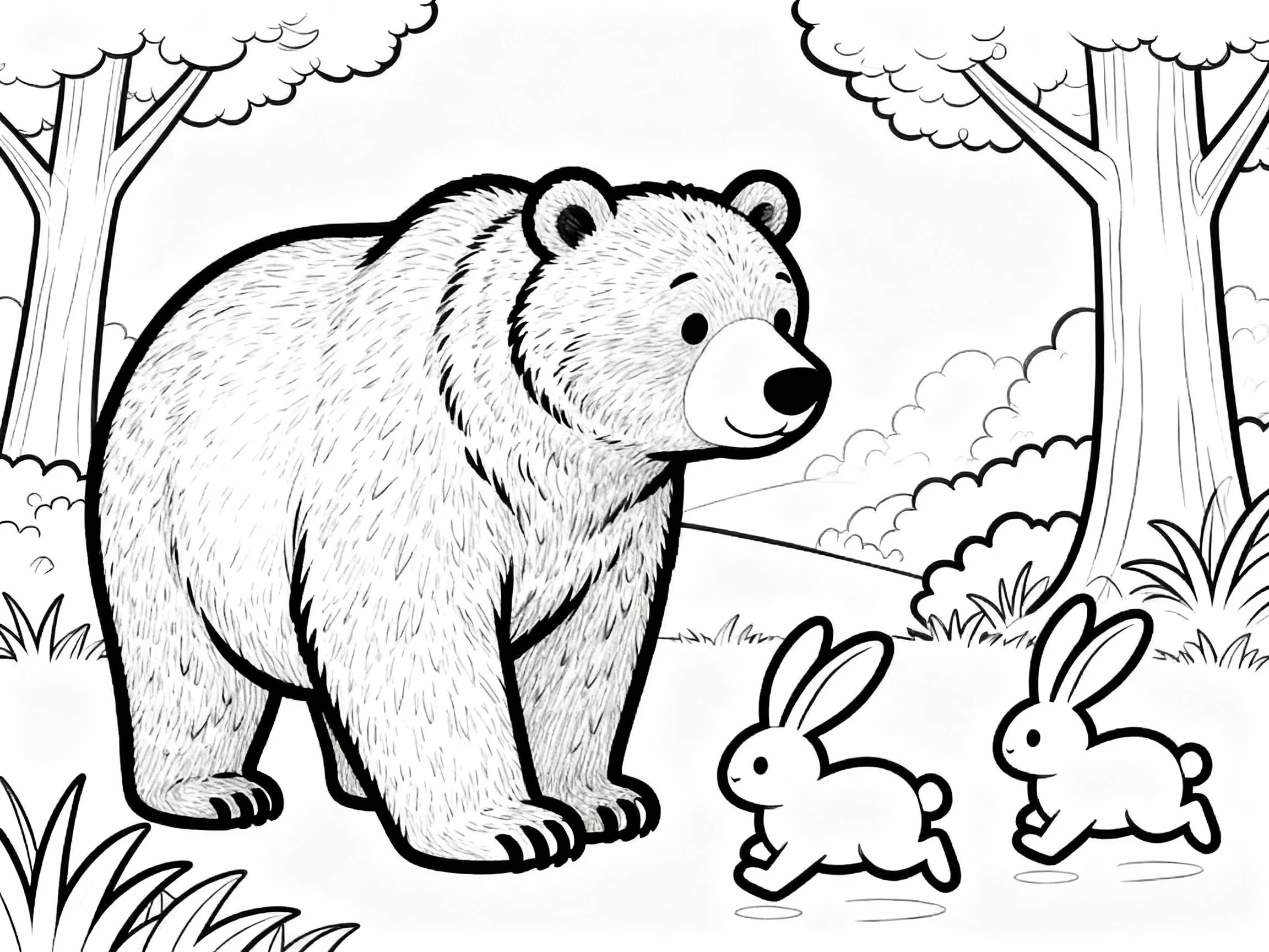 Bear with Rabbits
