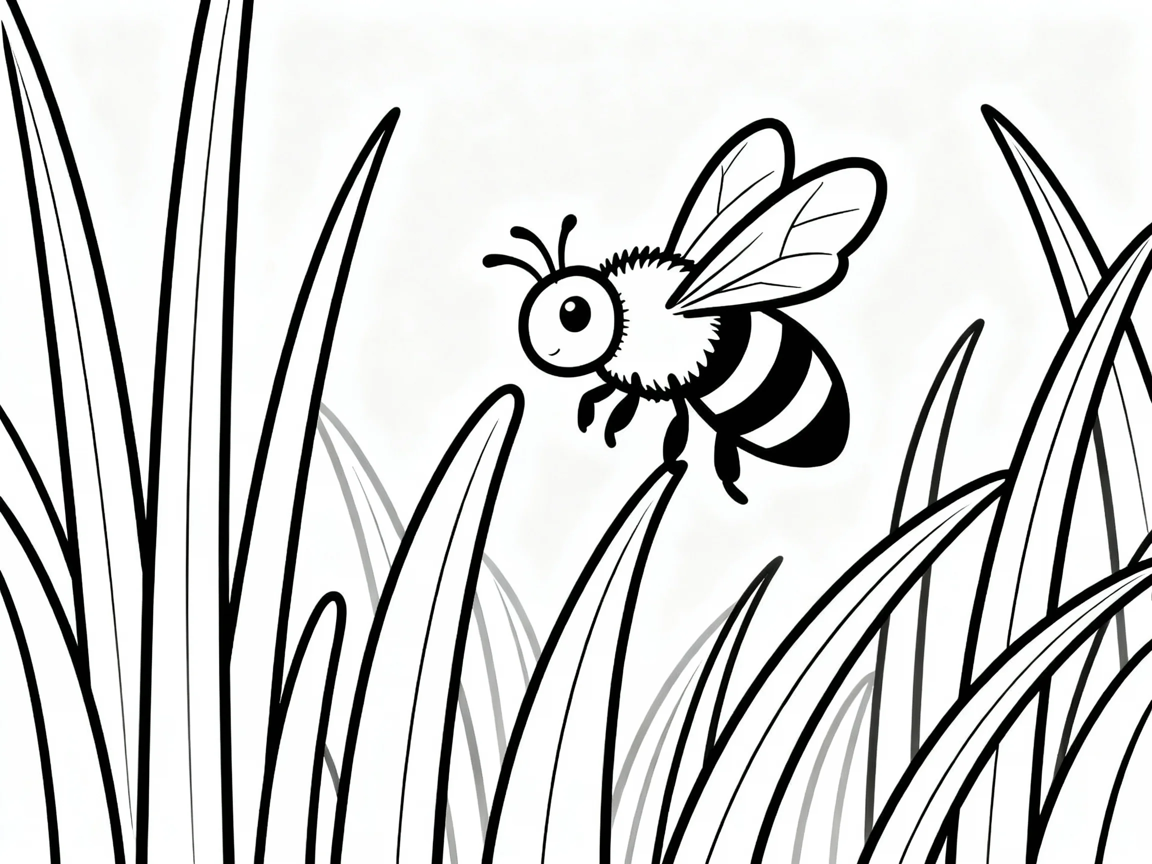 Bee in Tall Grass