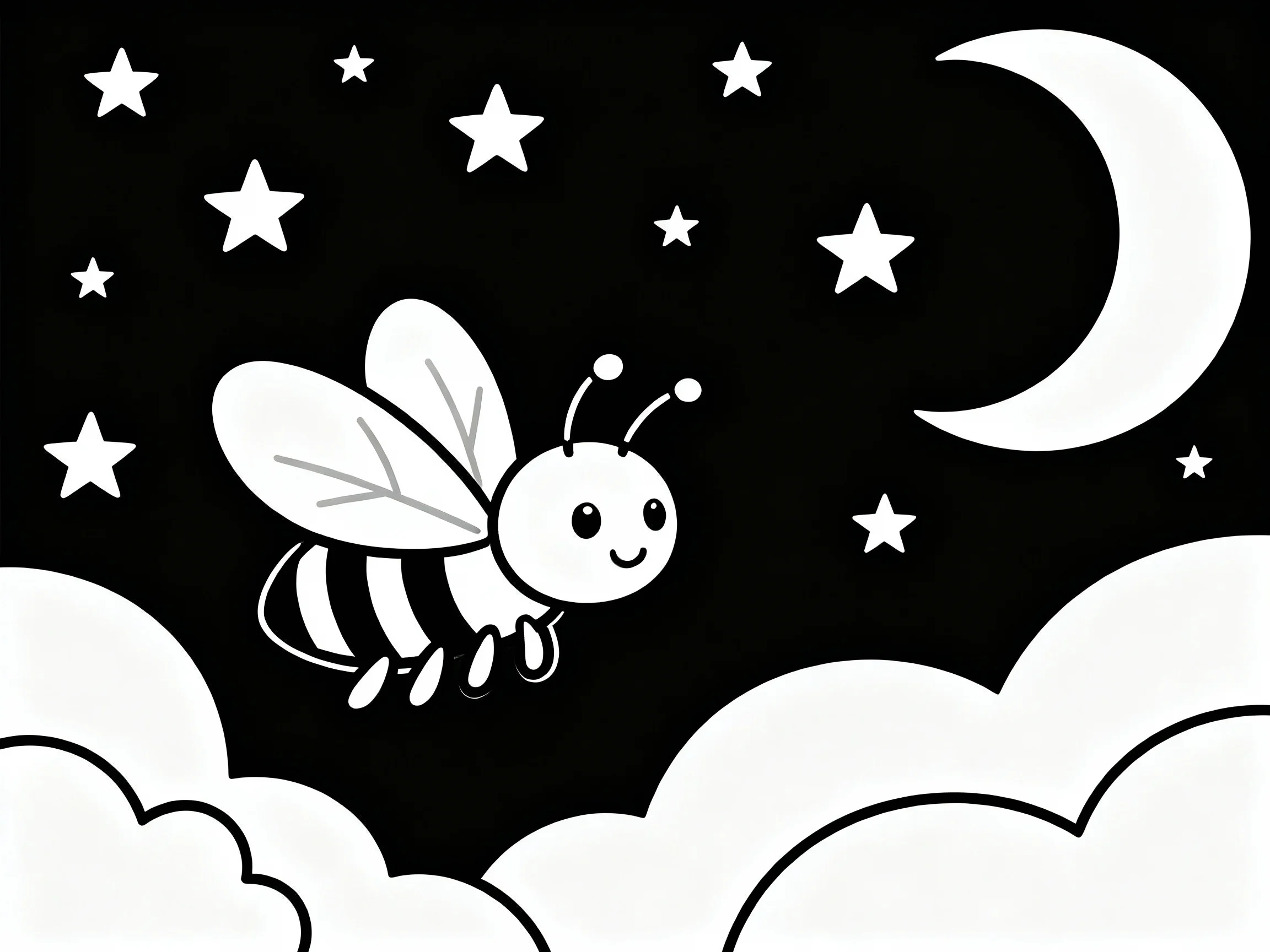 Bee Under the Moon