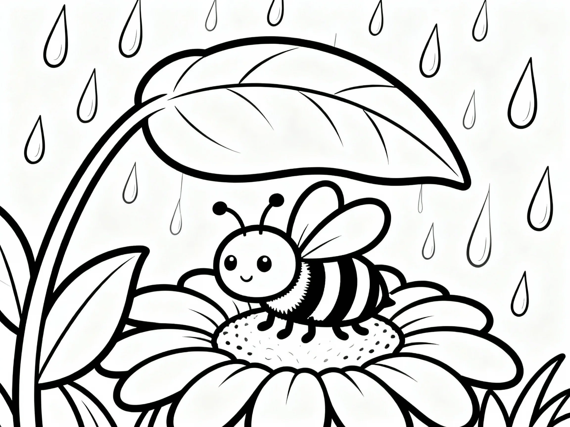 Bee and Raindrop