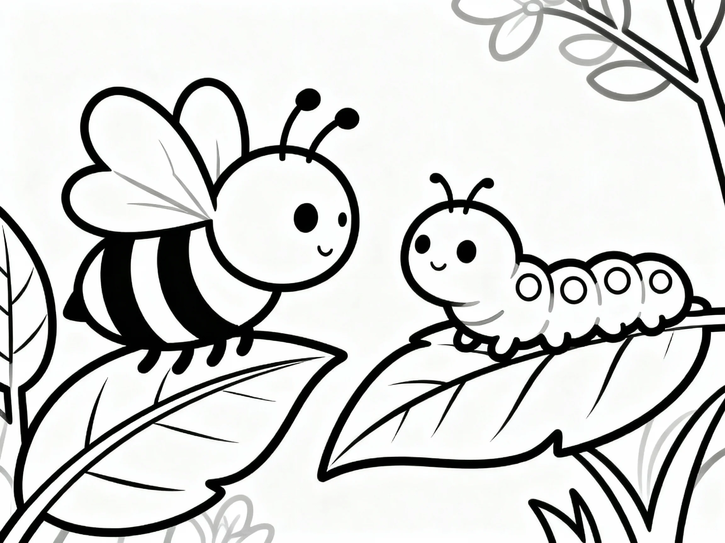 Bee and Caterpillar