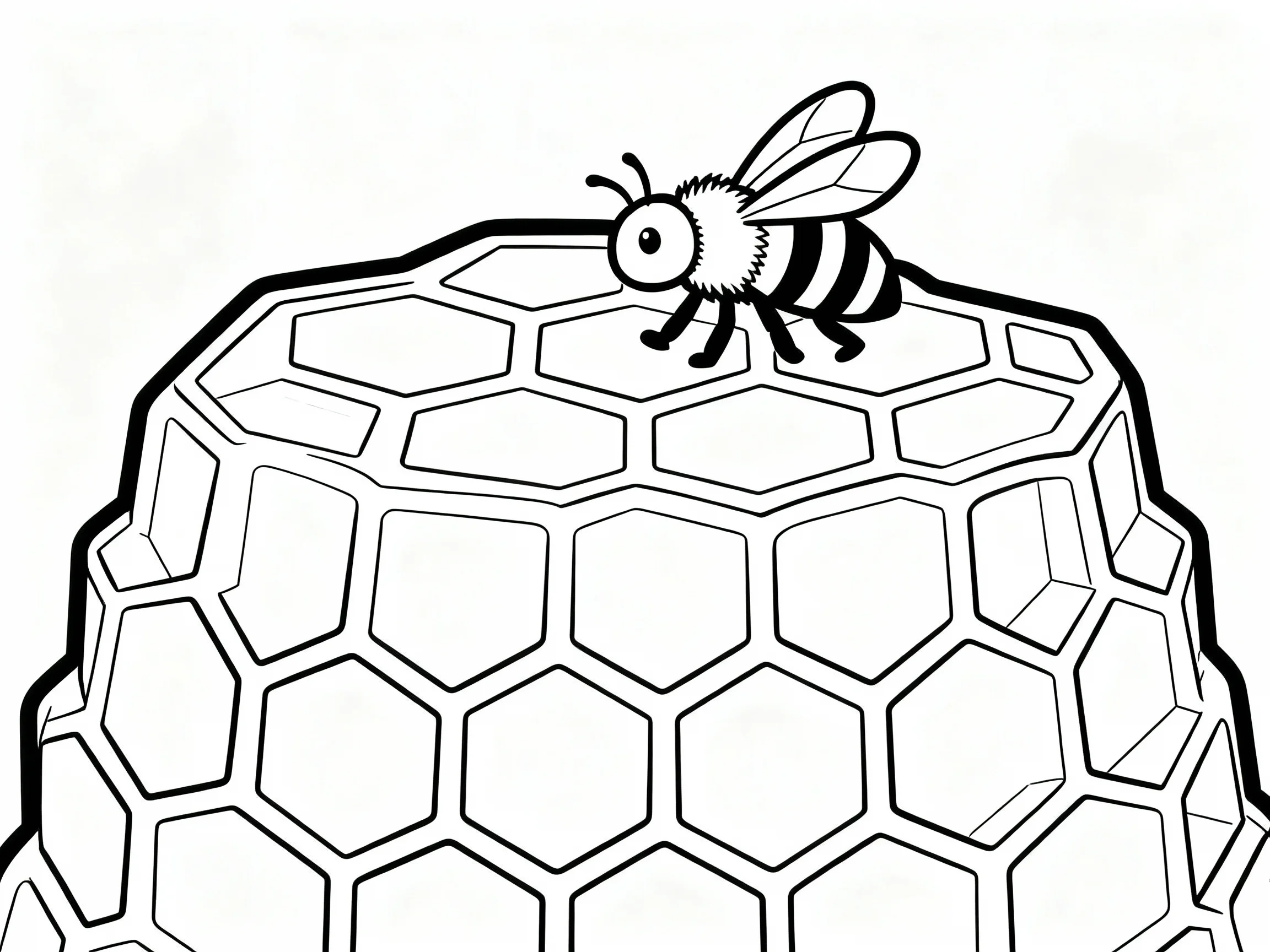 Bee on Honeycomb
