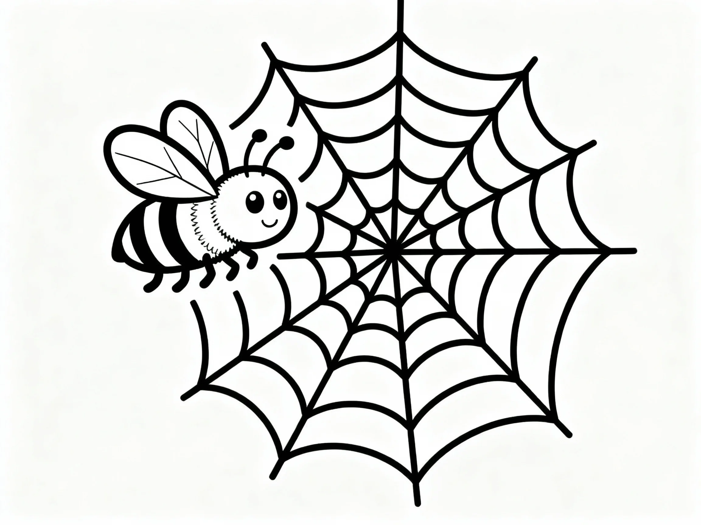 Bee and Spider Web