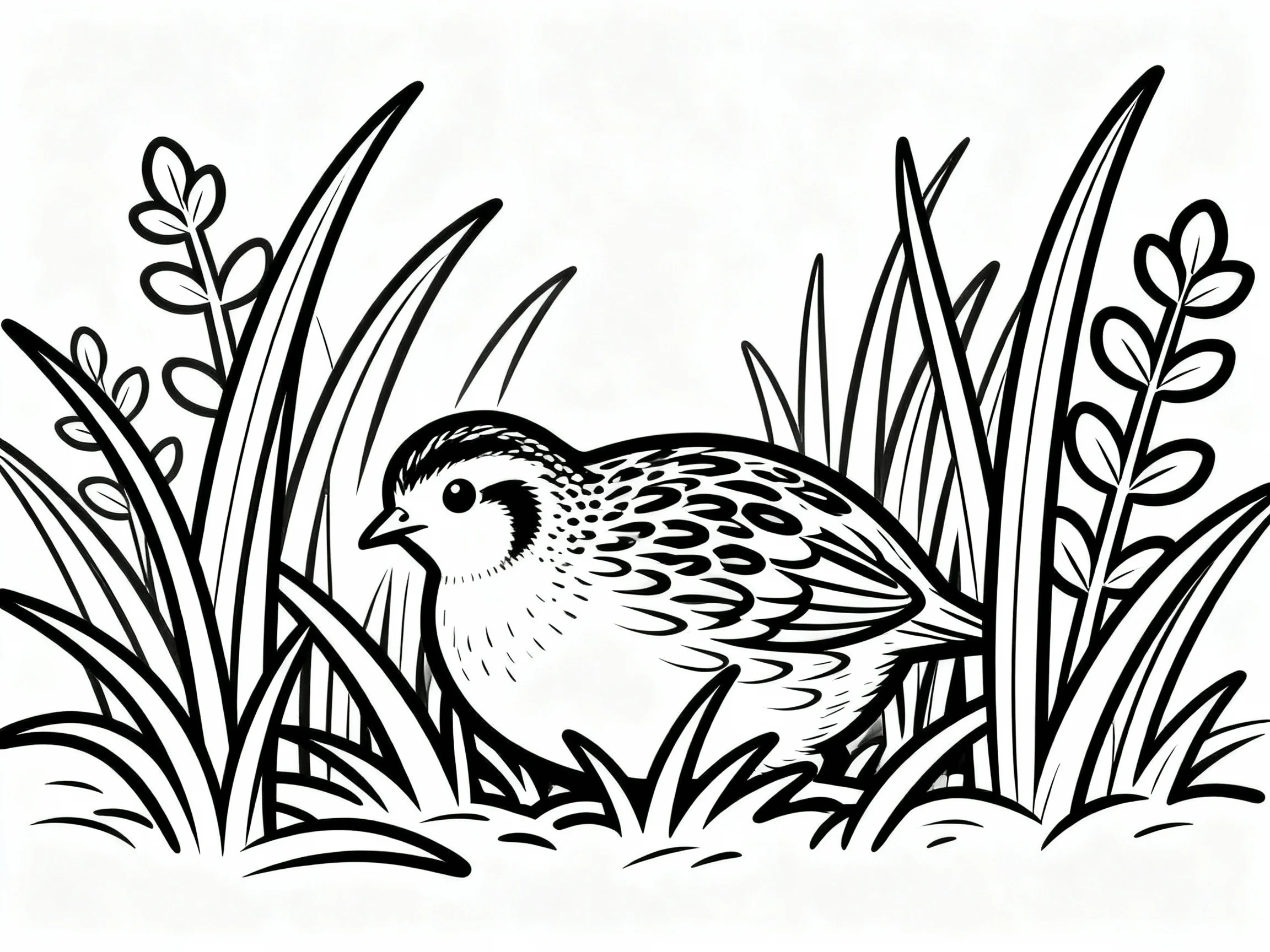 Quail in Grass