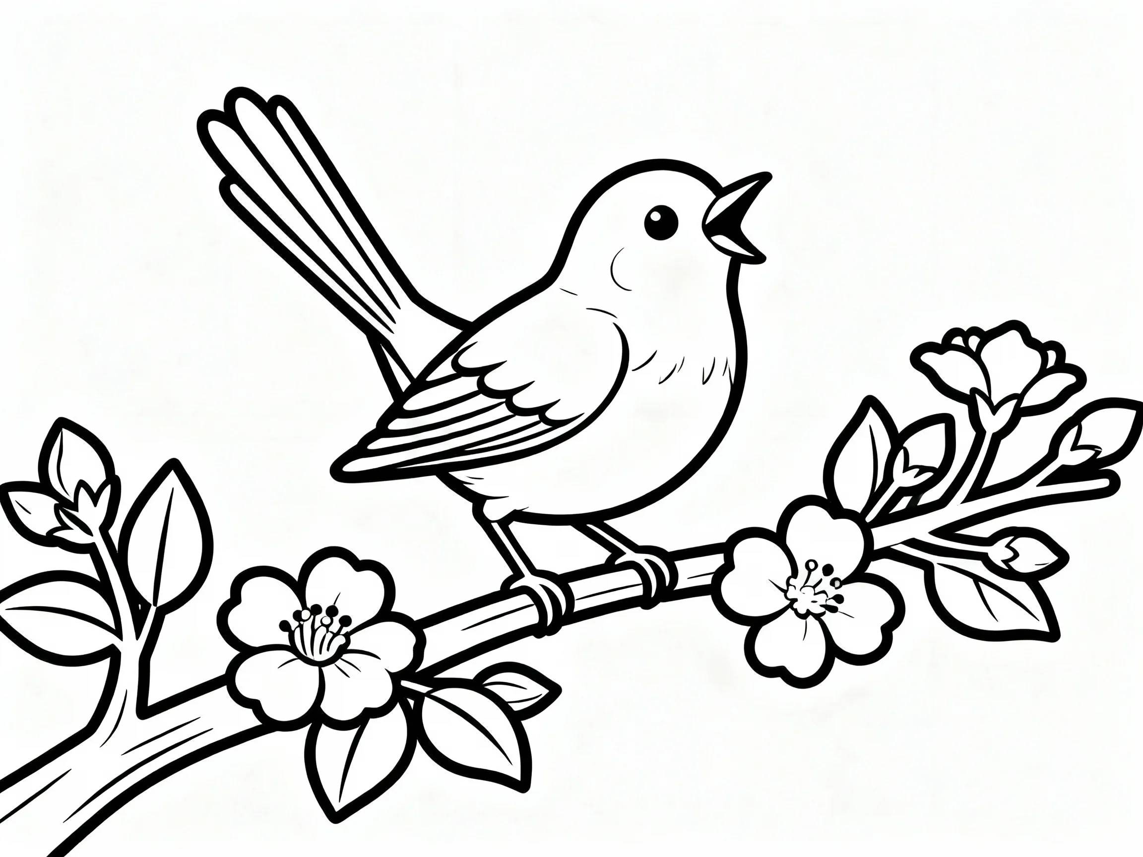 Nightingale on Branch