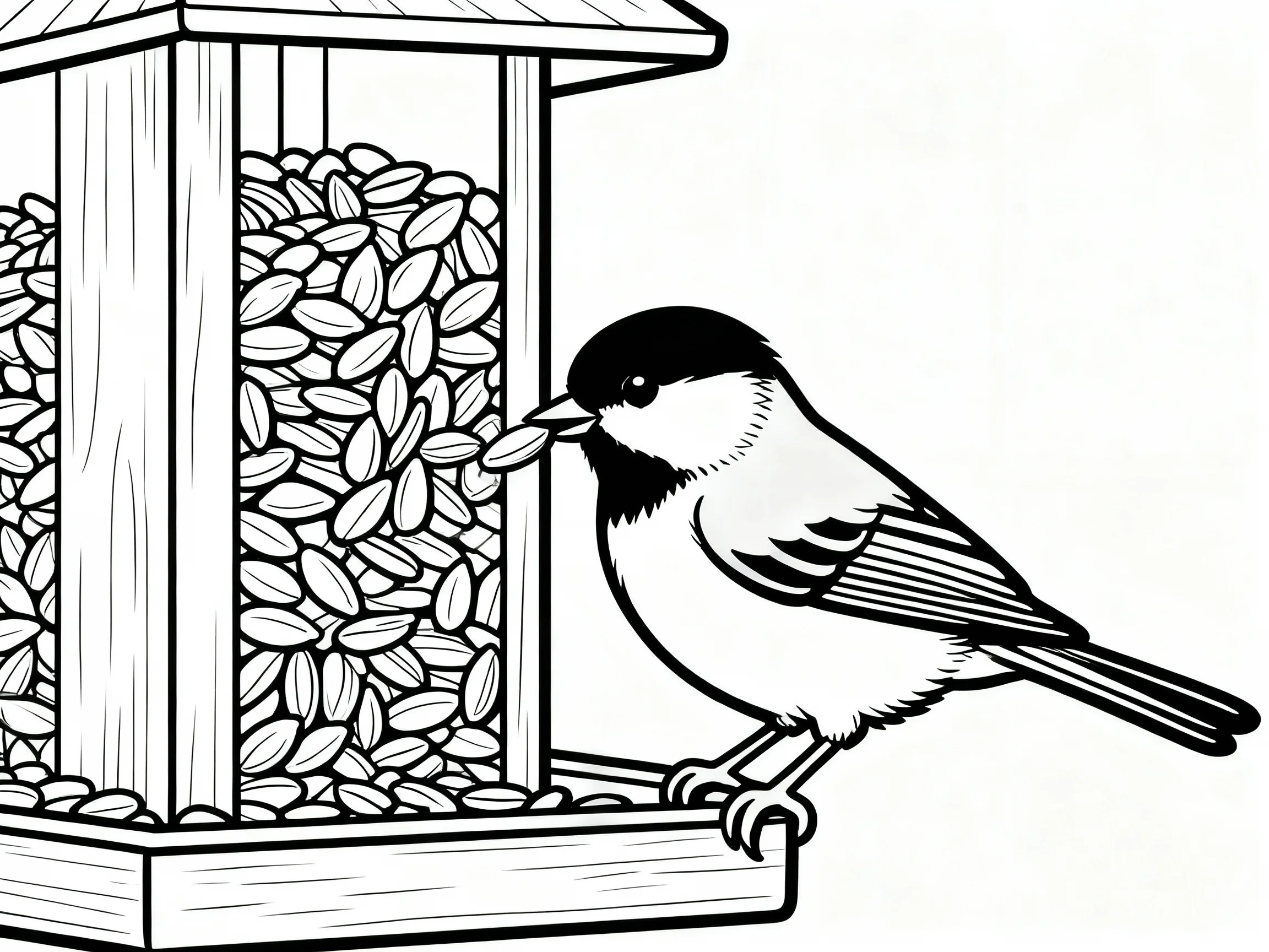 Chickadee Eating