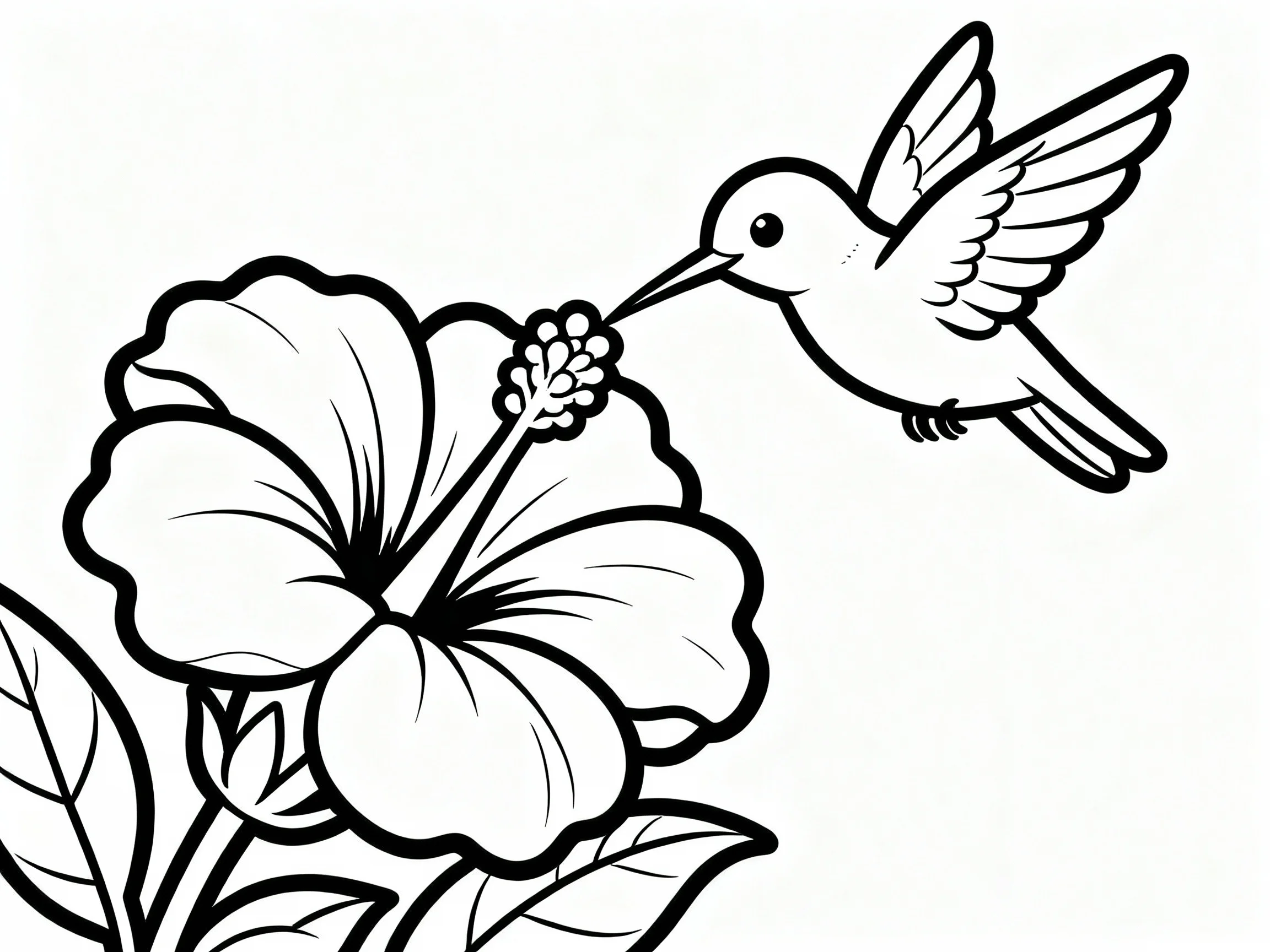 Hummingbird and Flower