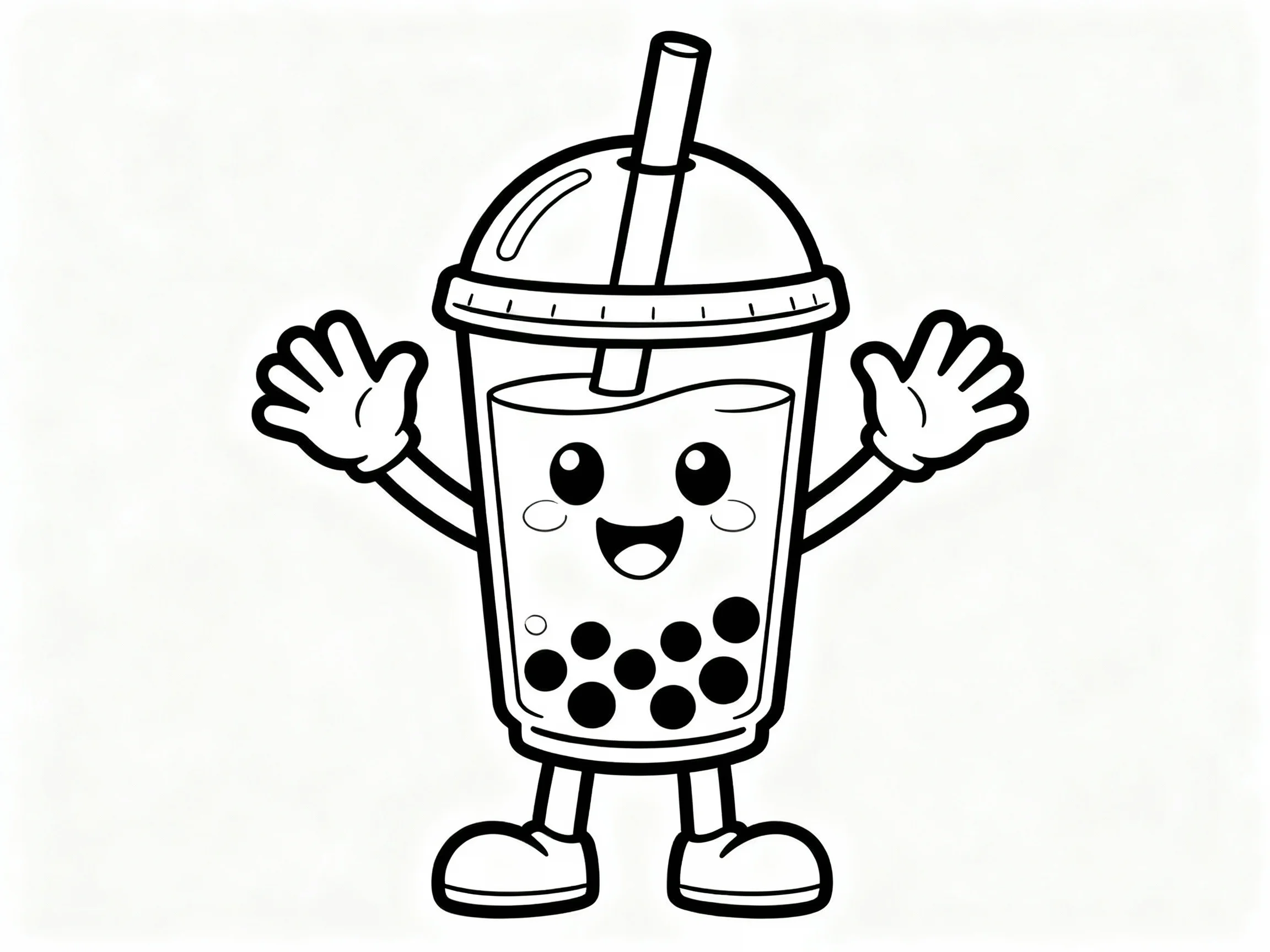 Happy Boba Character