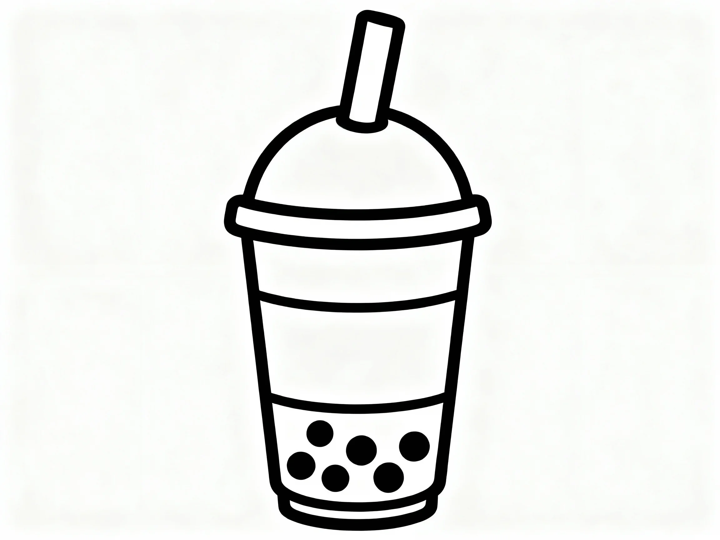 Striped Boba Cup