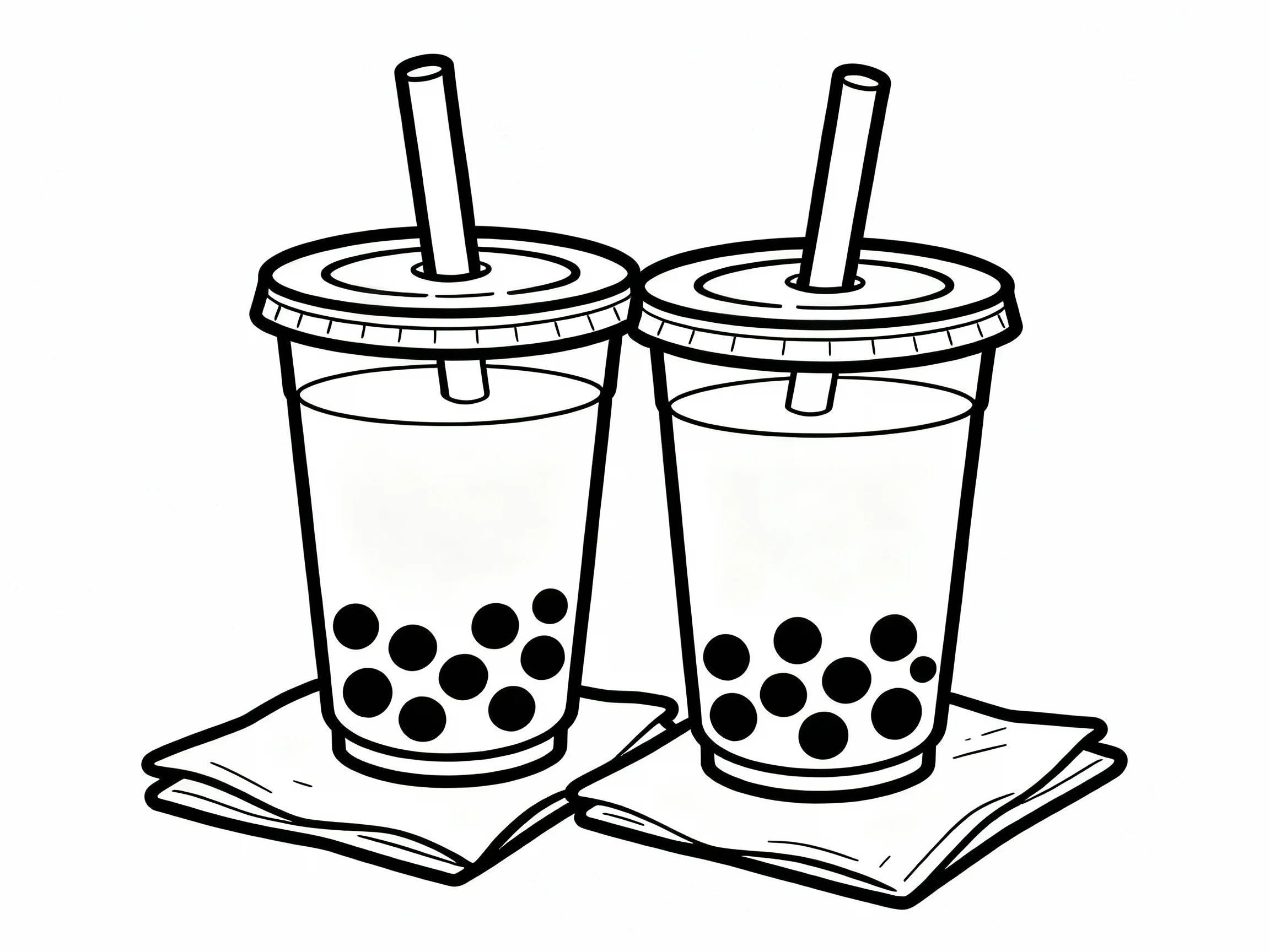 Boba Pair with Napkins