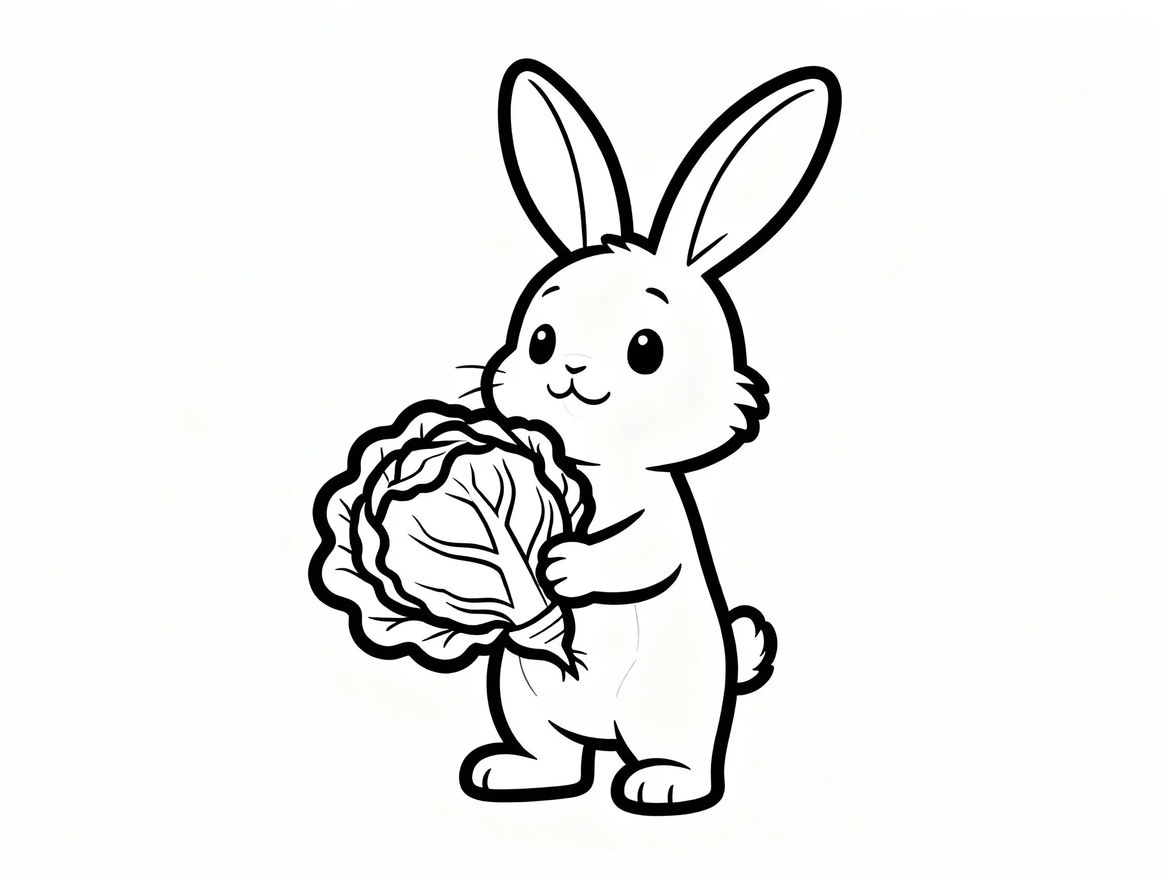 Bunny Holding Vegetable