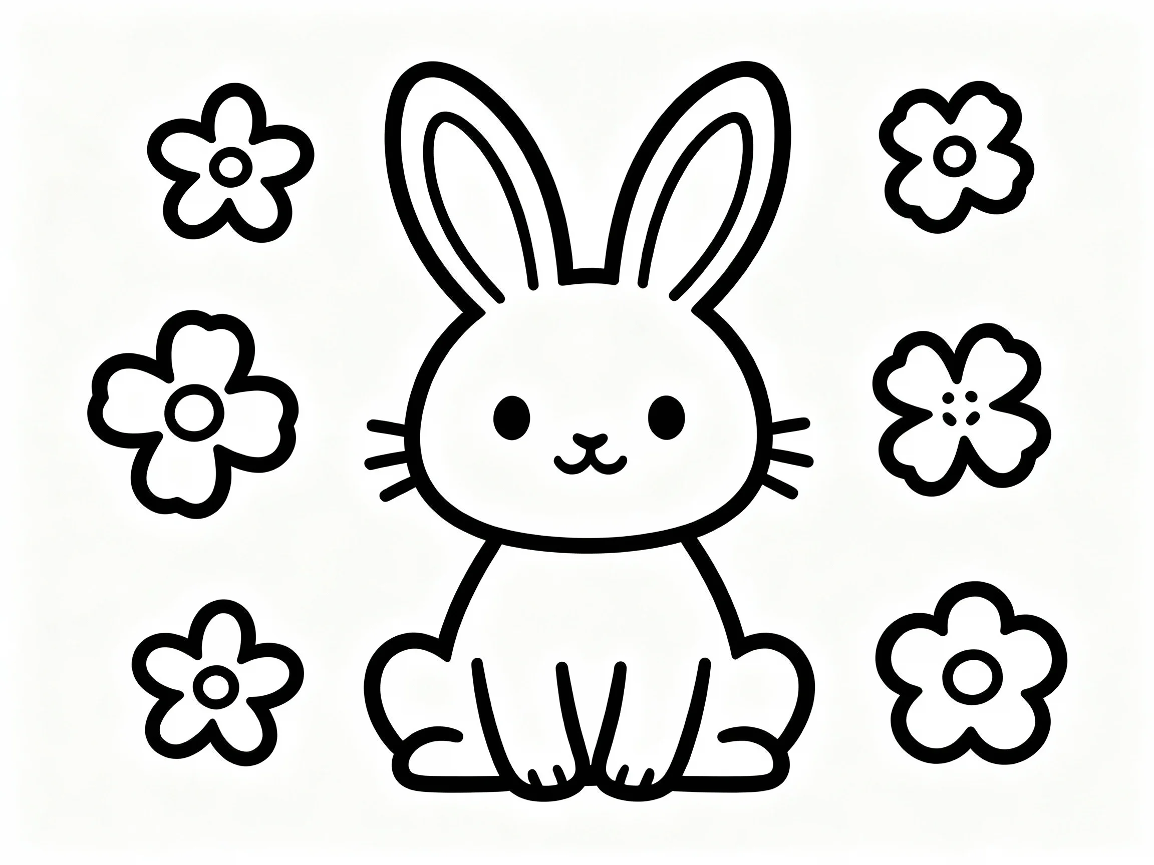 Bunny in Flower Patch