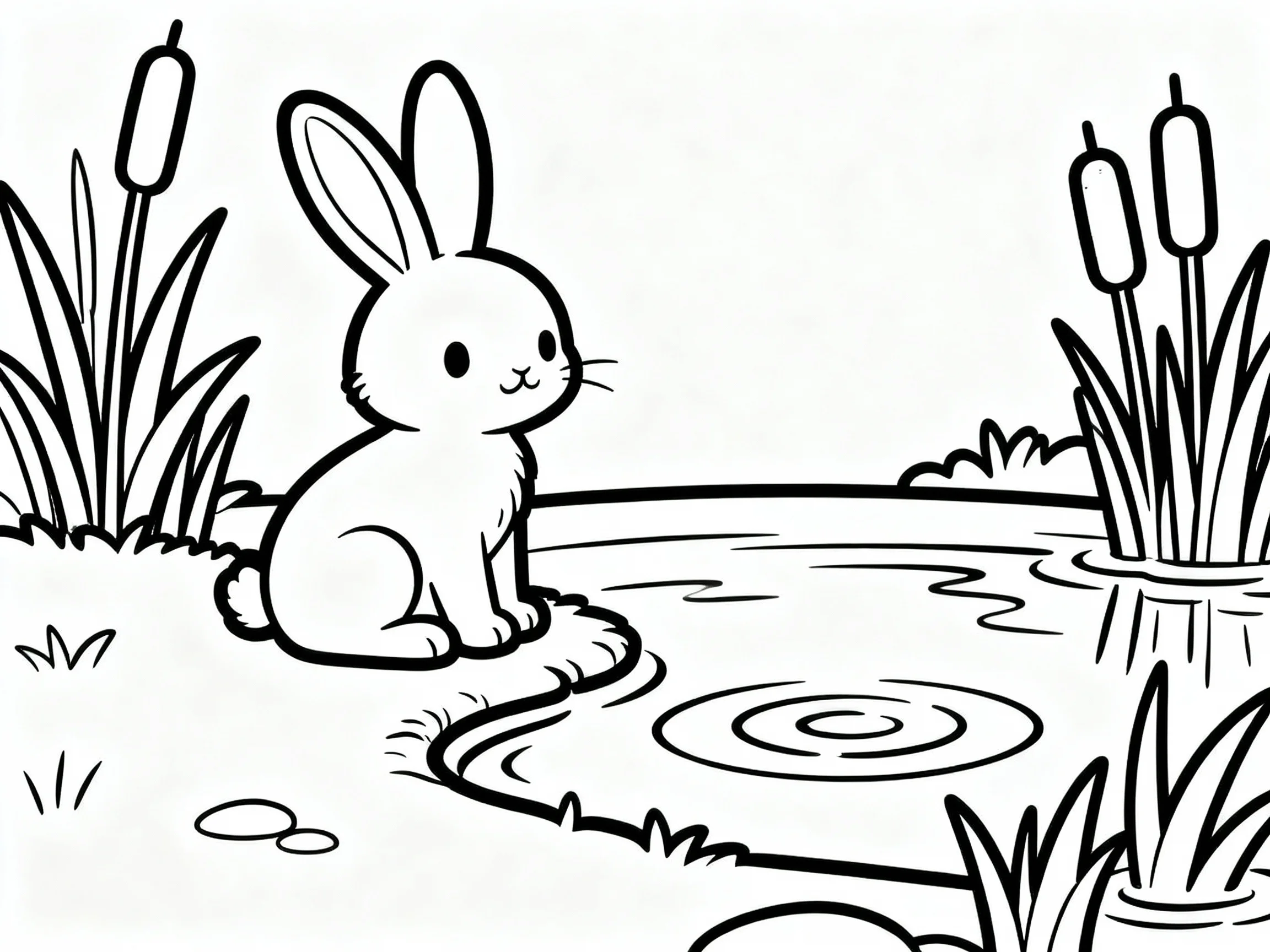 Bunny Near Pond
