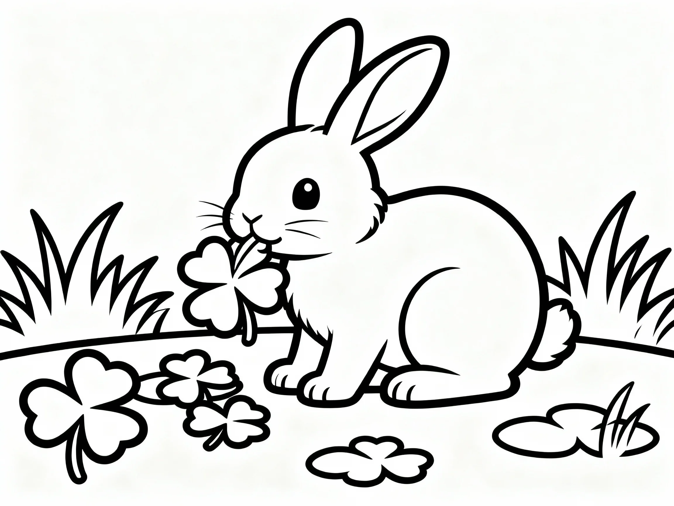 Bunny Eating Clover