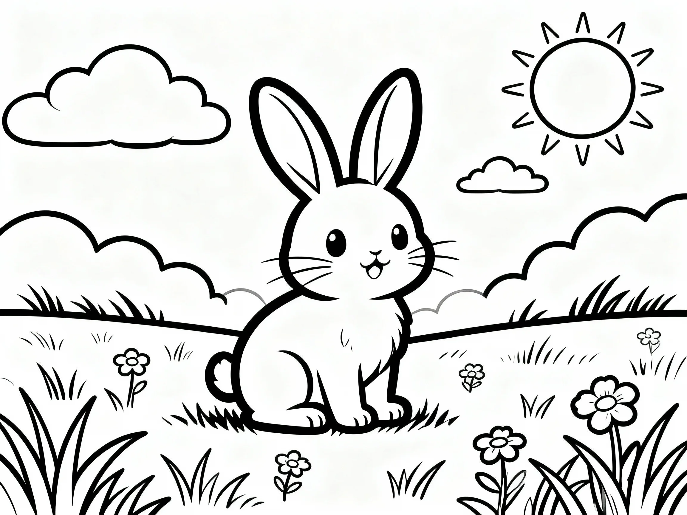 Bunny in Sunny Meadow