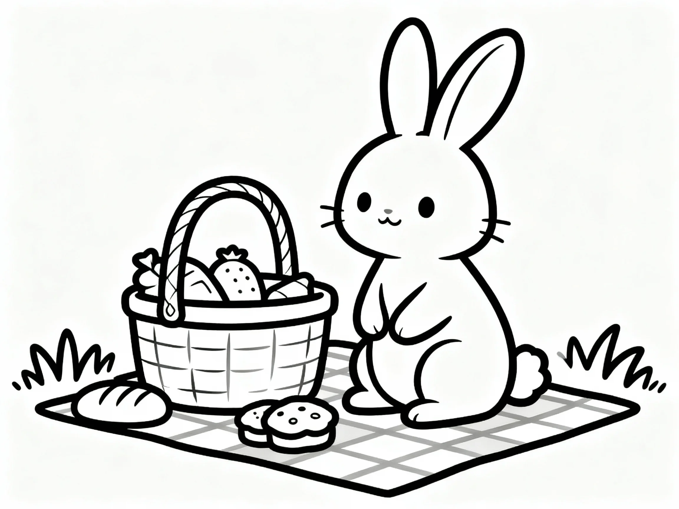 Bunny with Picnic Basket