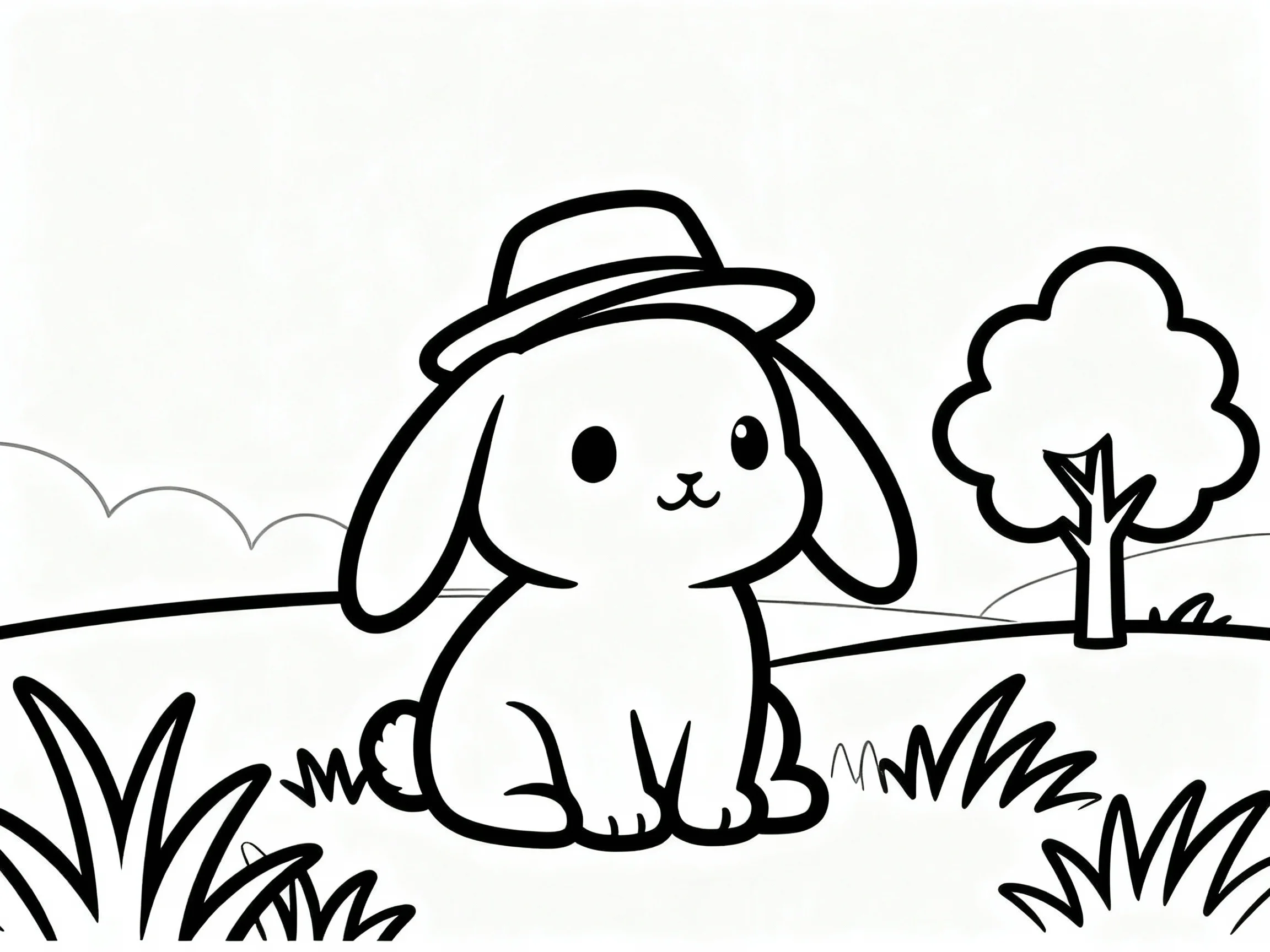 Bunny with Tiny Hat