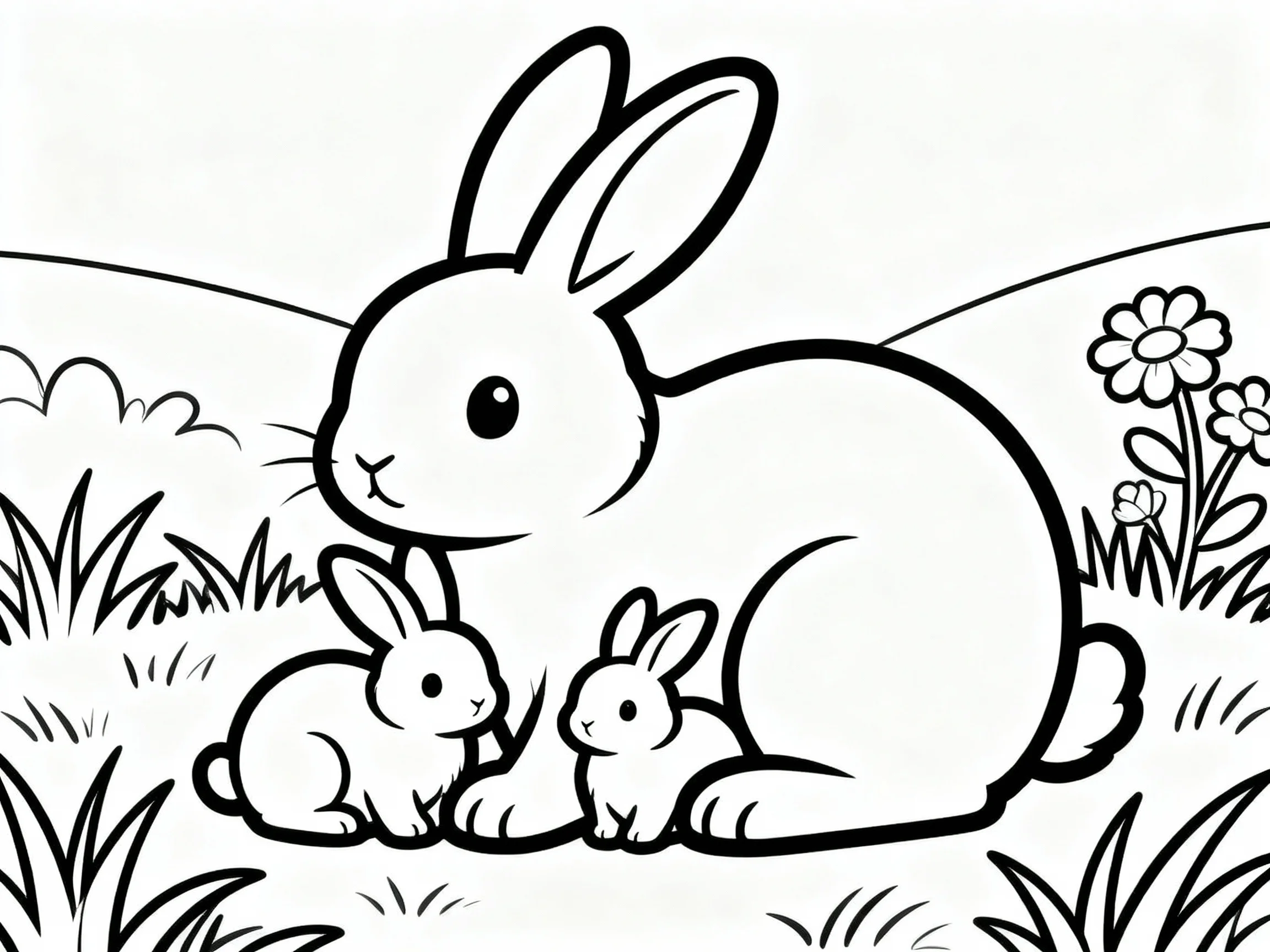 Baby Bunny with Mother