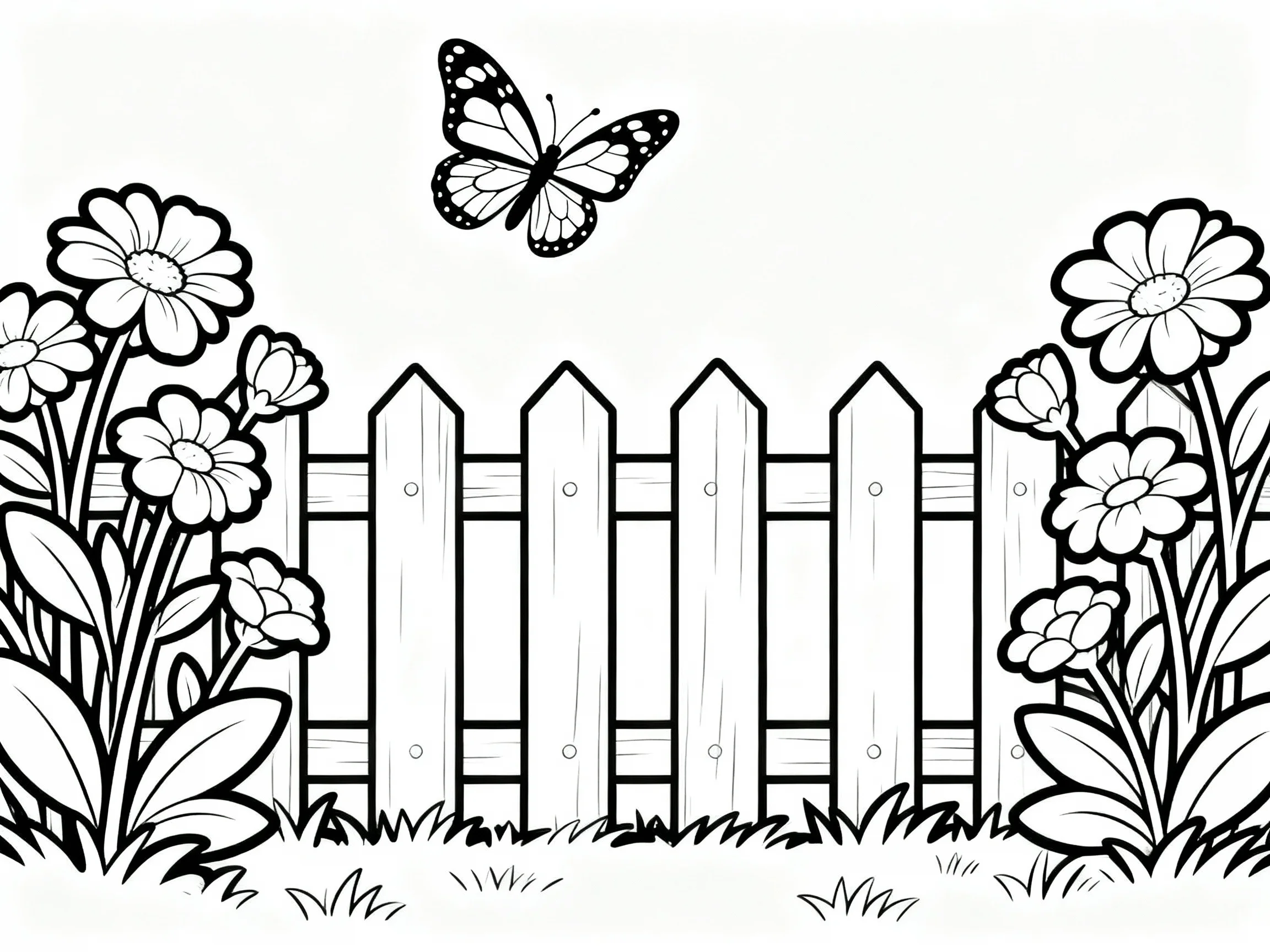 Butterfly Over a Fence