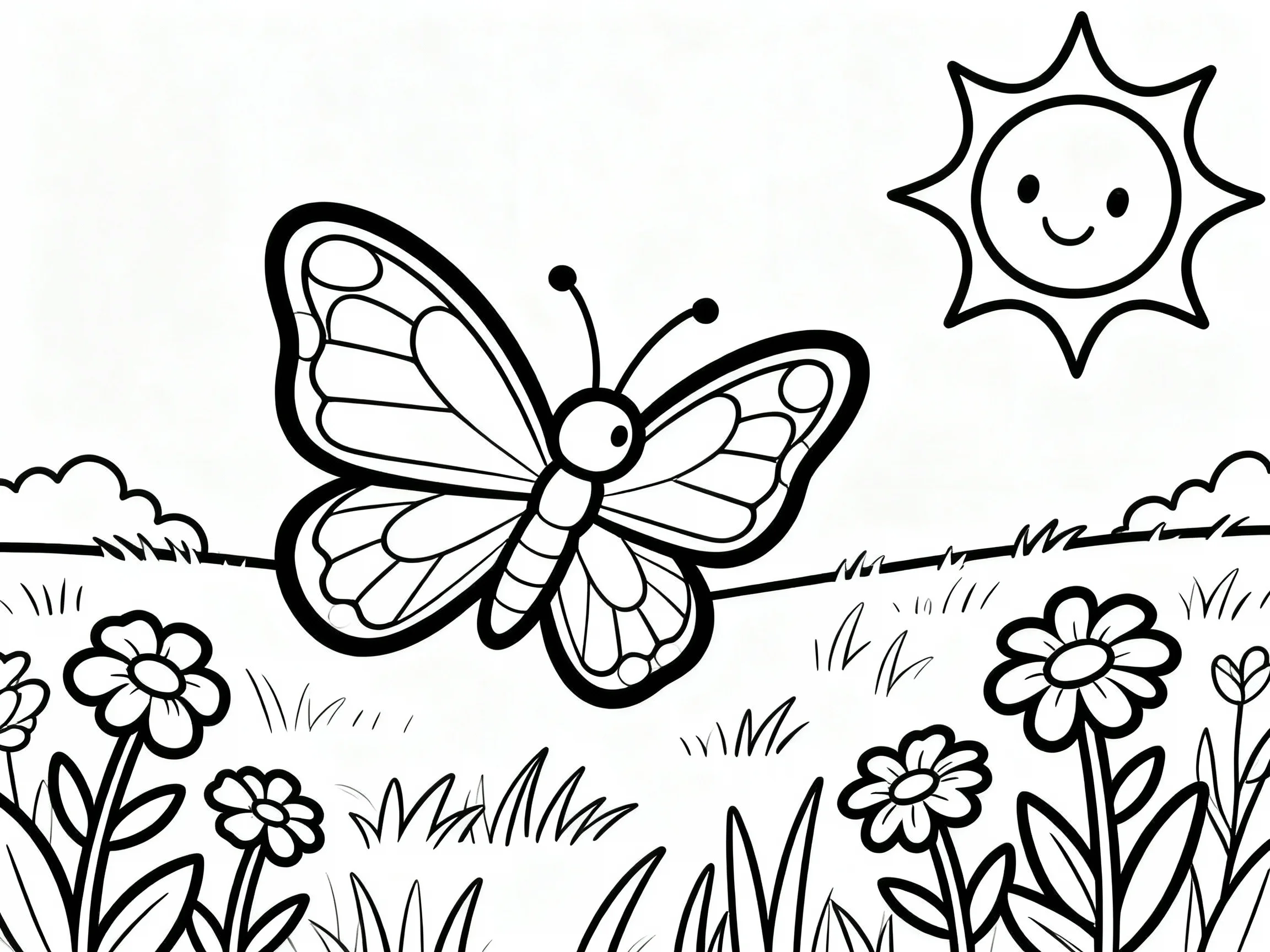 Butterfly in a Sunny Meadow