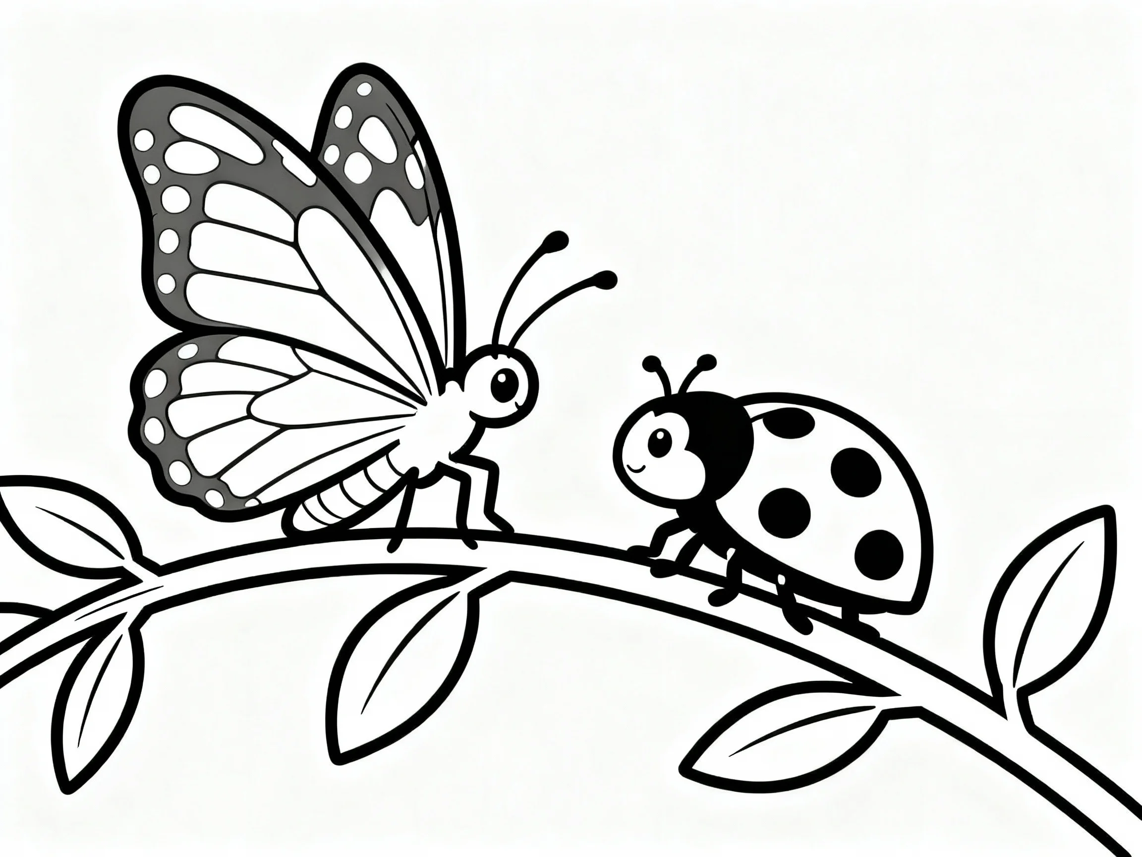 Butterfly and Ladybug
