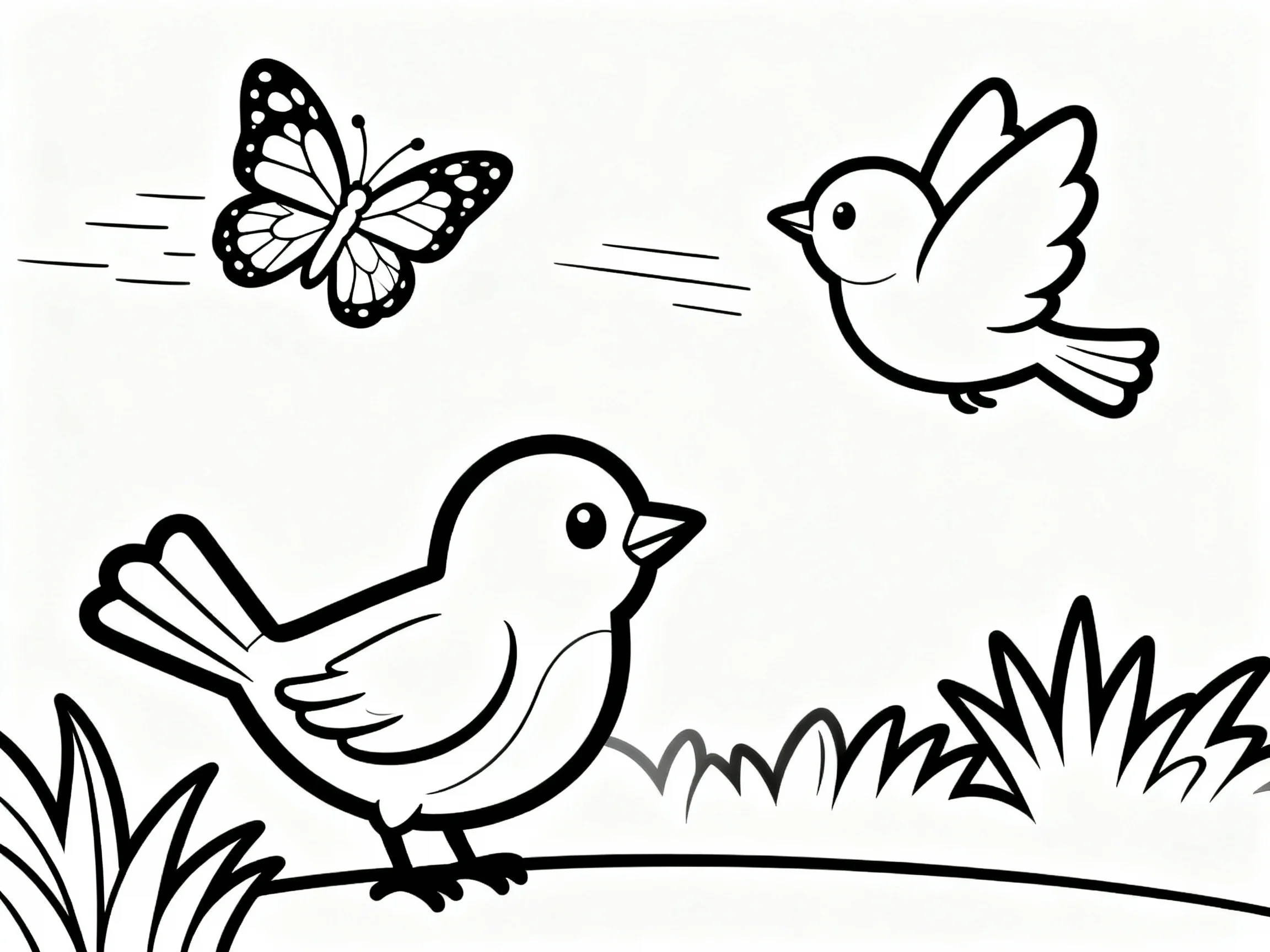 Butterfly Escaping from Bird