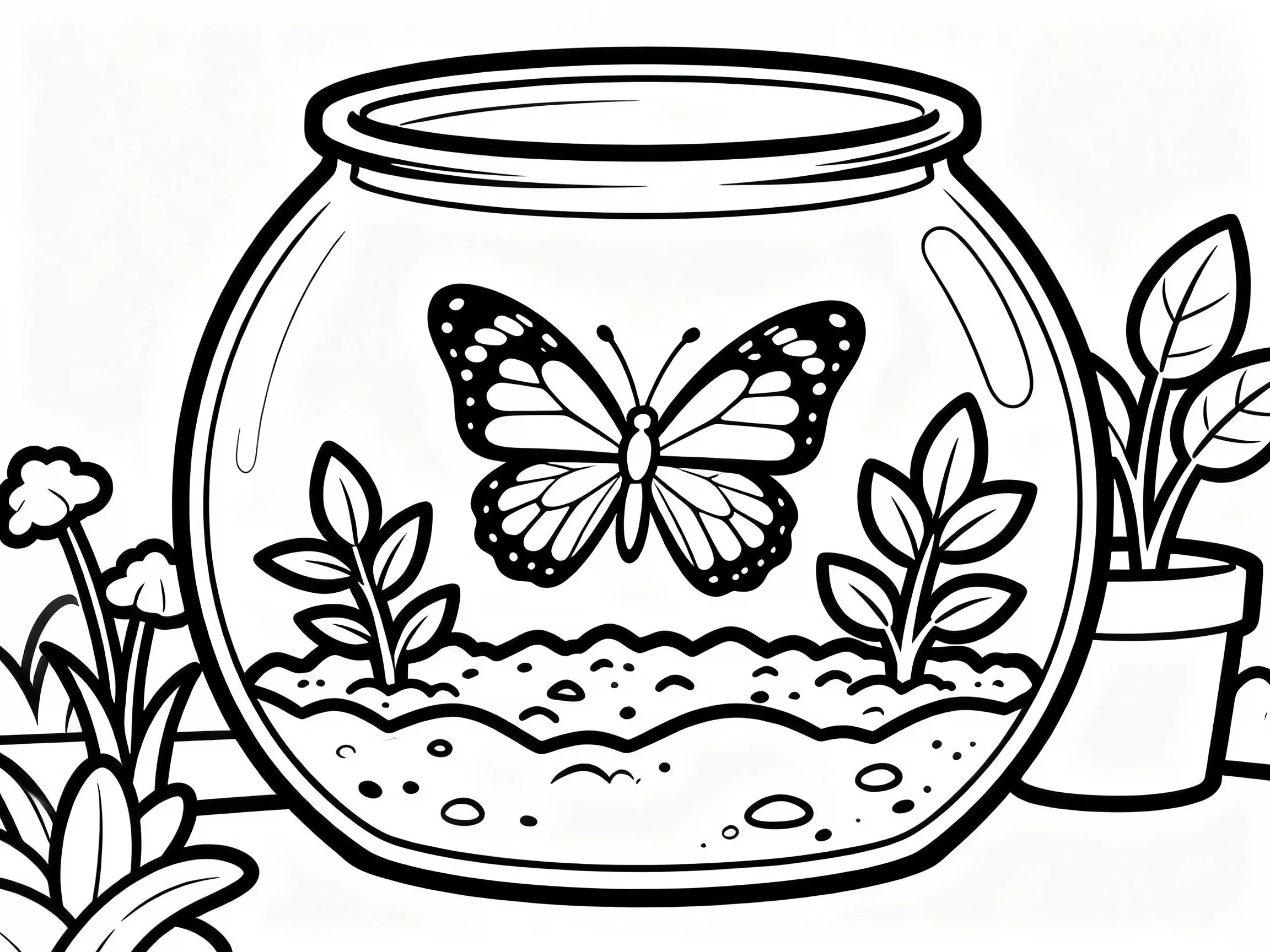 Butterfly in a Terrarium