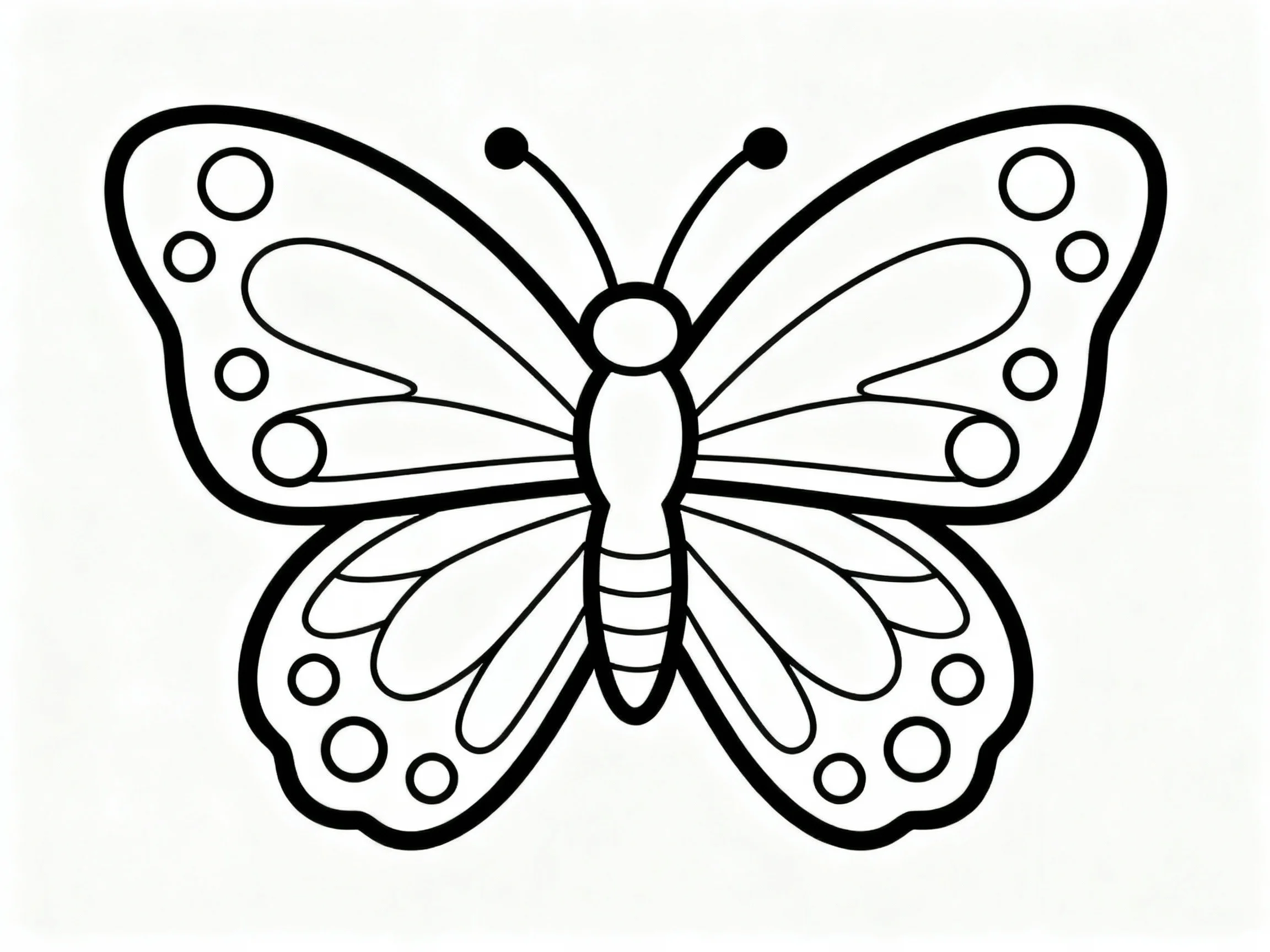 Butterfly with Simple Wing Details