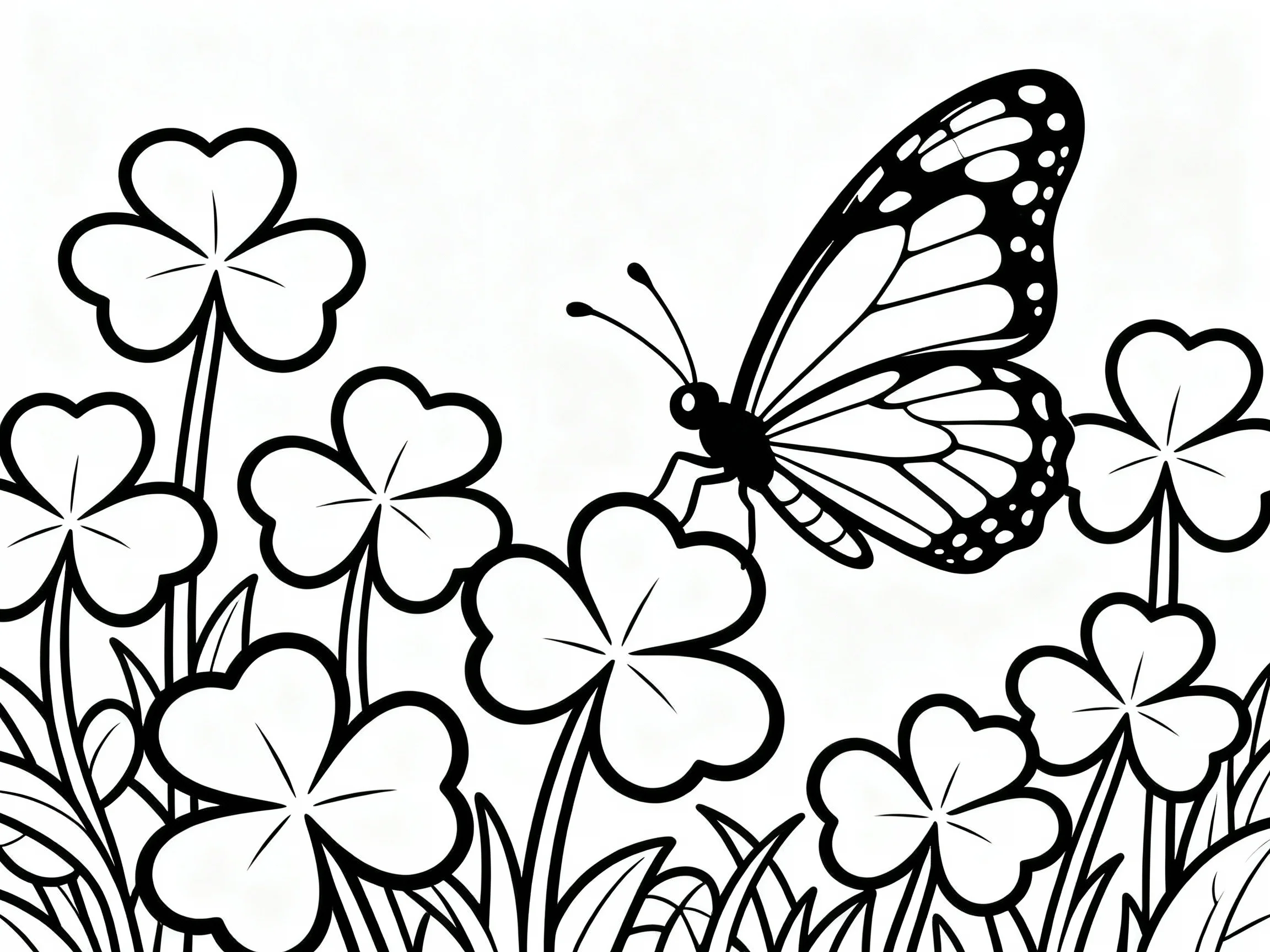 Butterfly Among Clover
