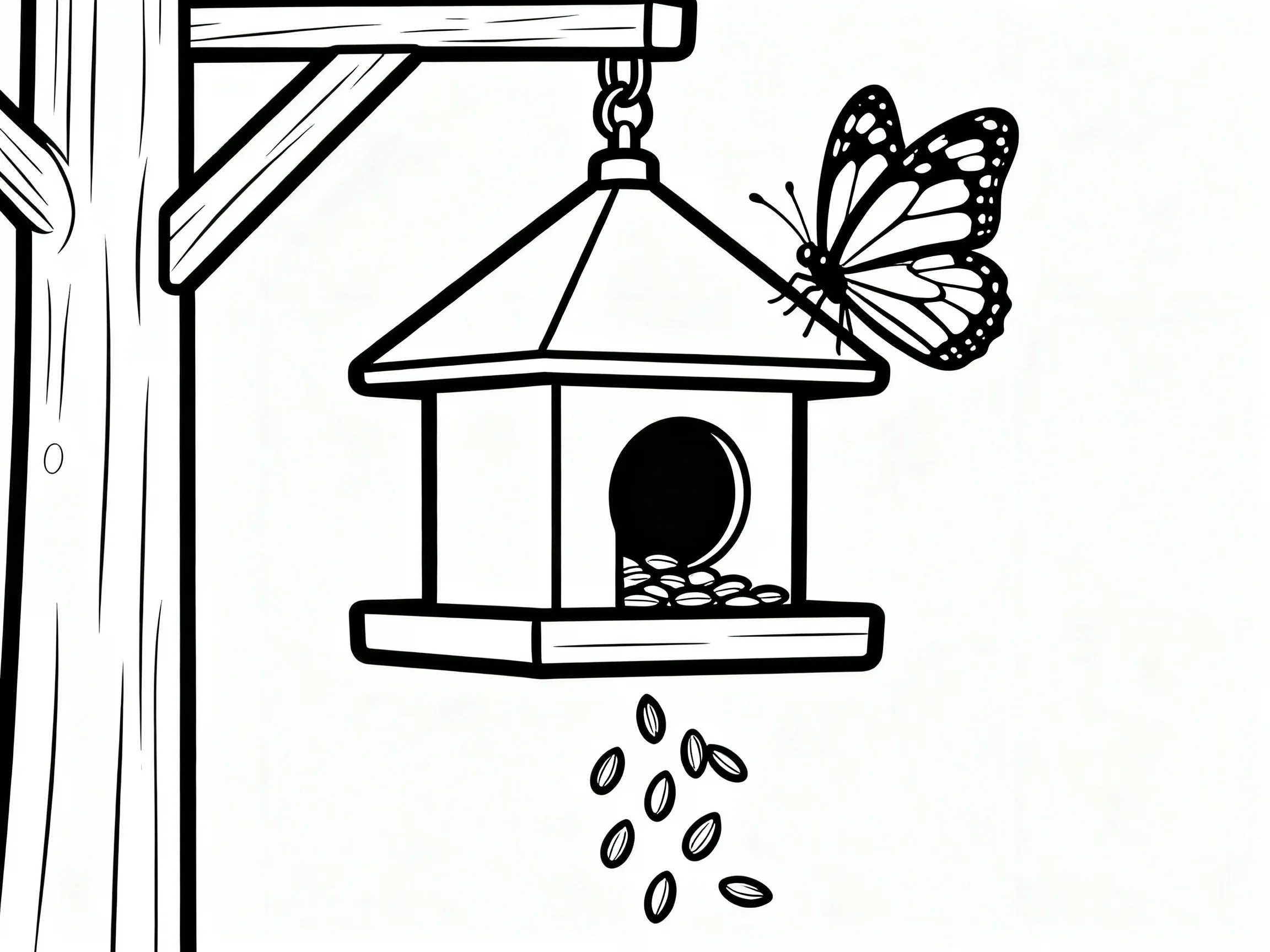 Butterfly on a Bird Feeder