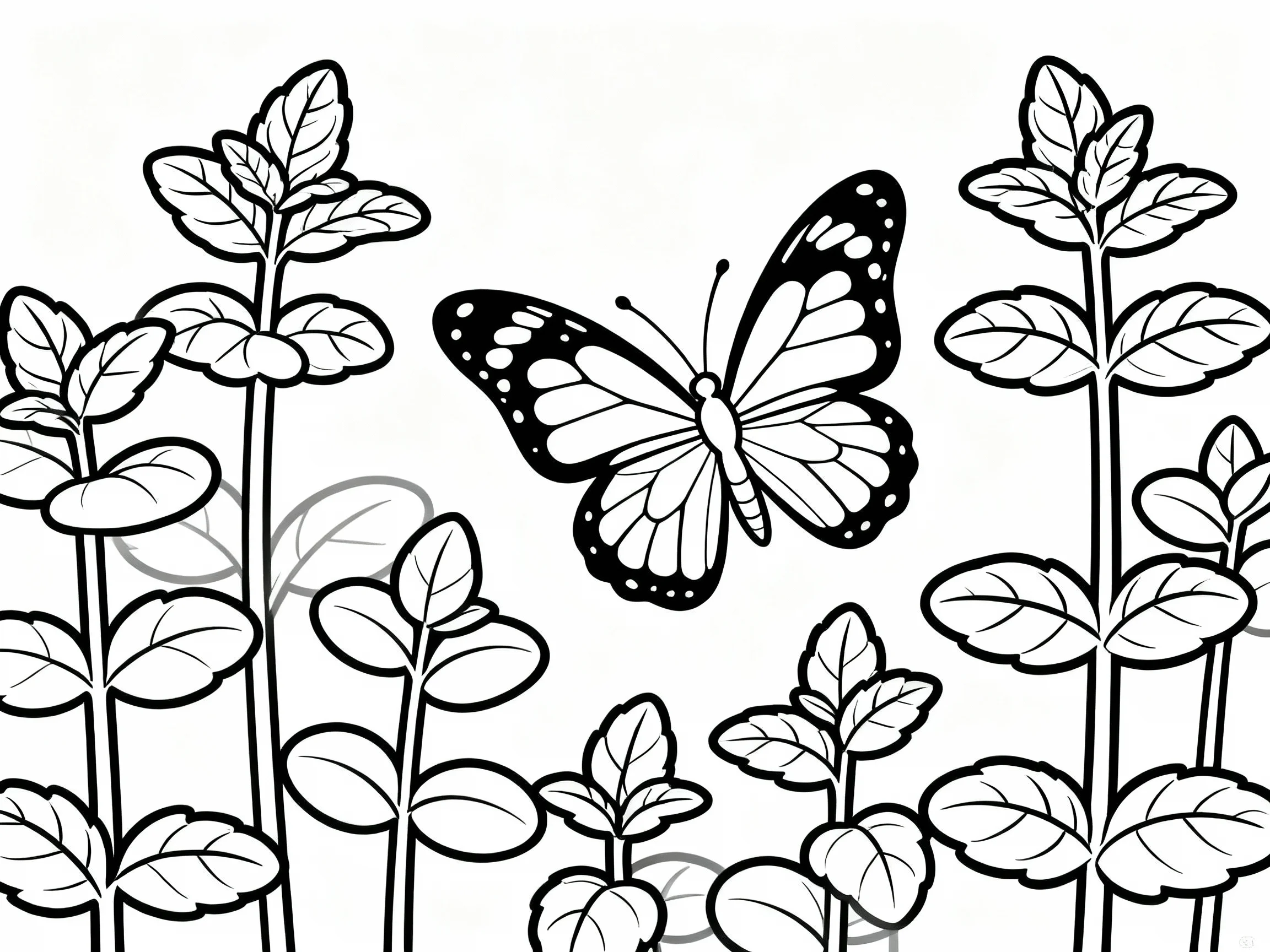 Butterfly in a Peppermint Patch