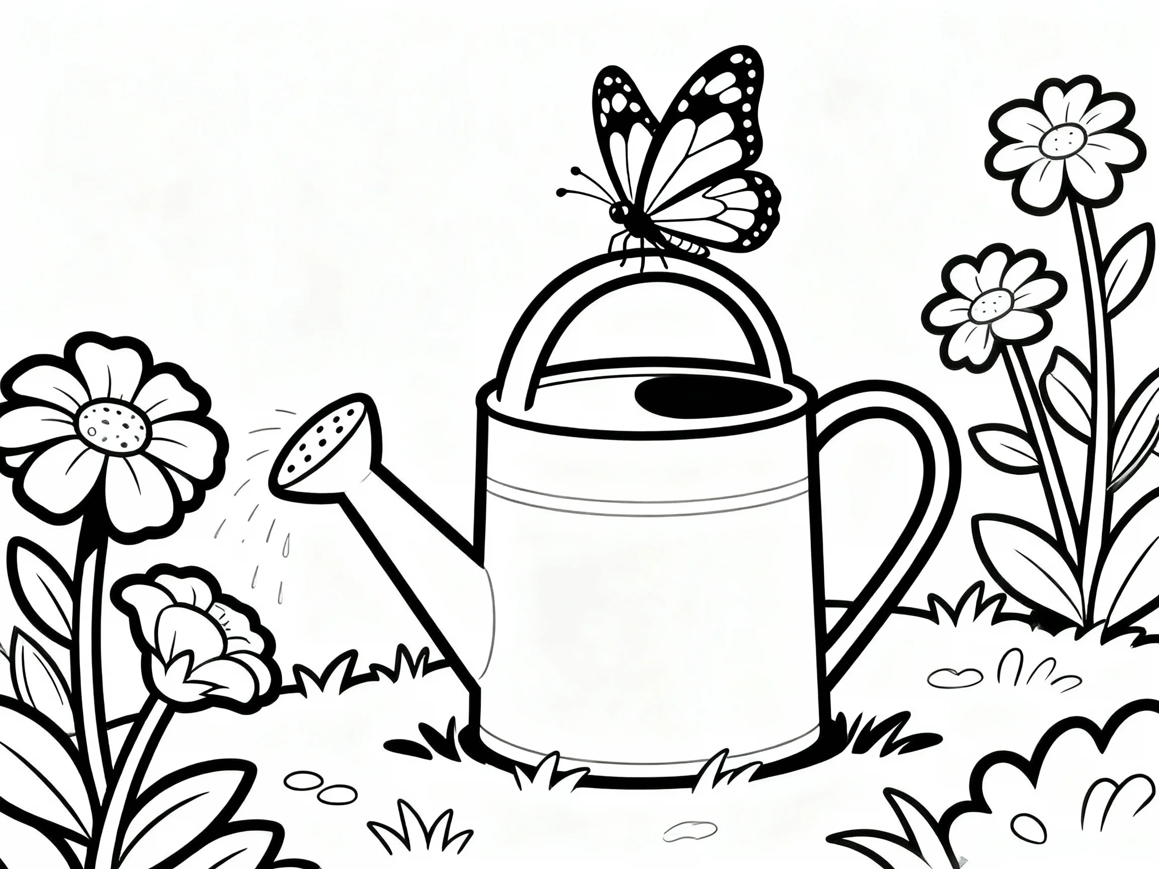 Butterfly on a Watering Can
