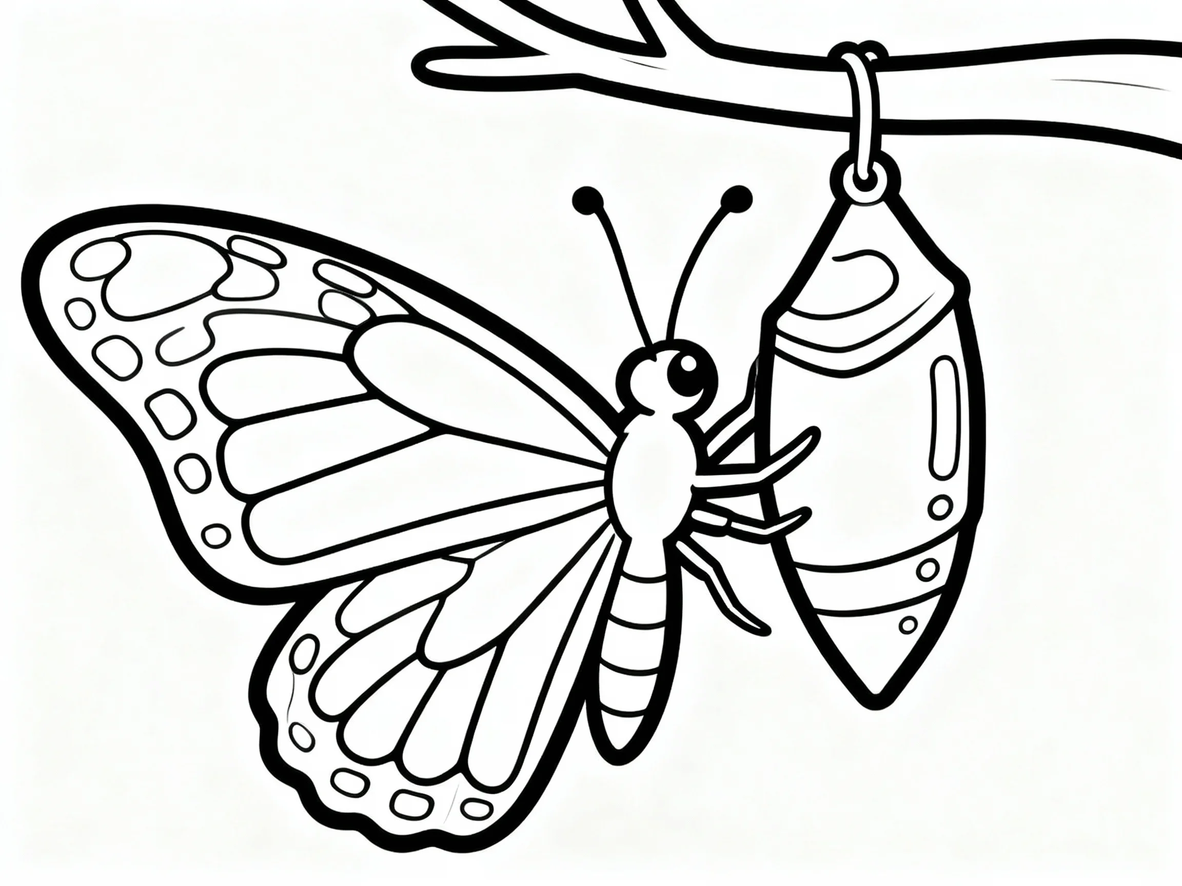 Butterfly Emerging from Chrysalis