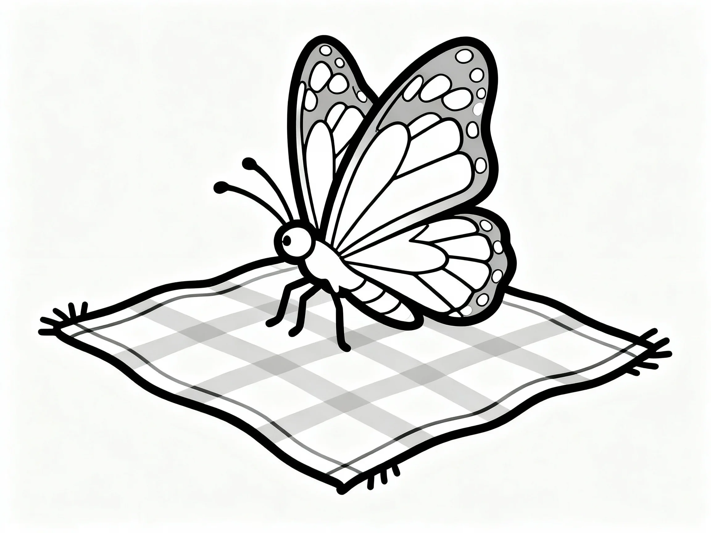 Butterfly on a Picnic Blanket