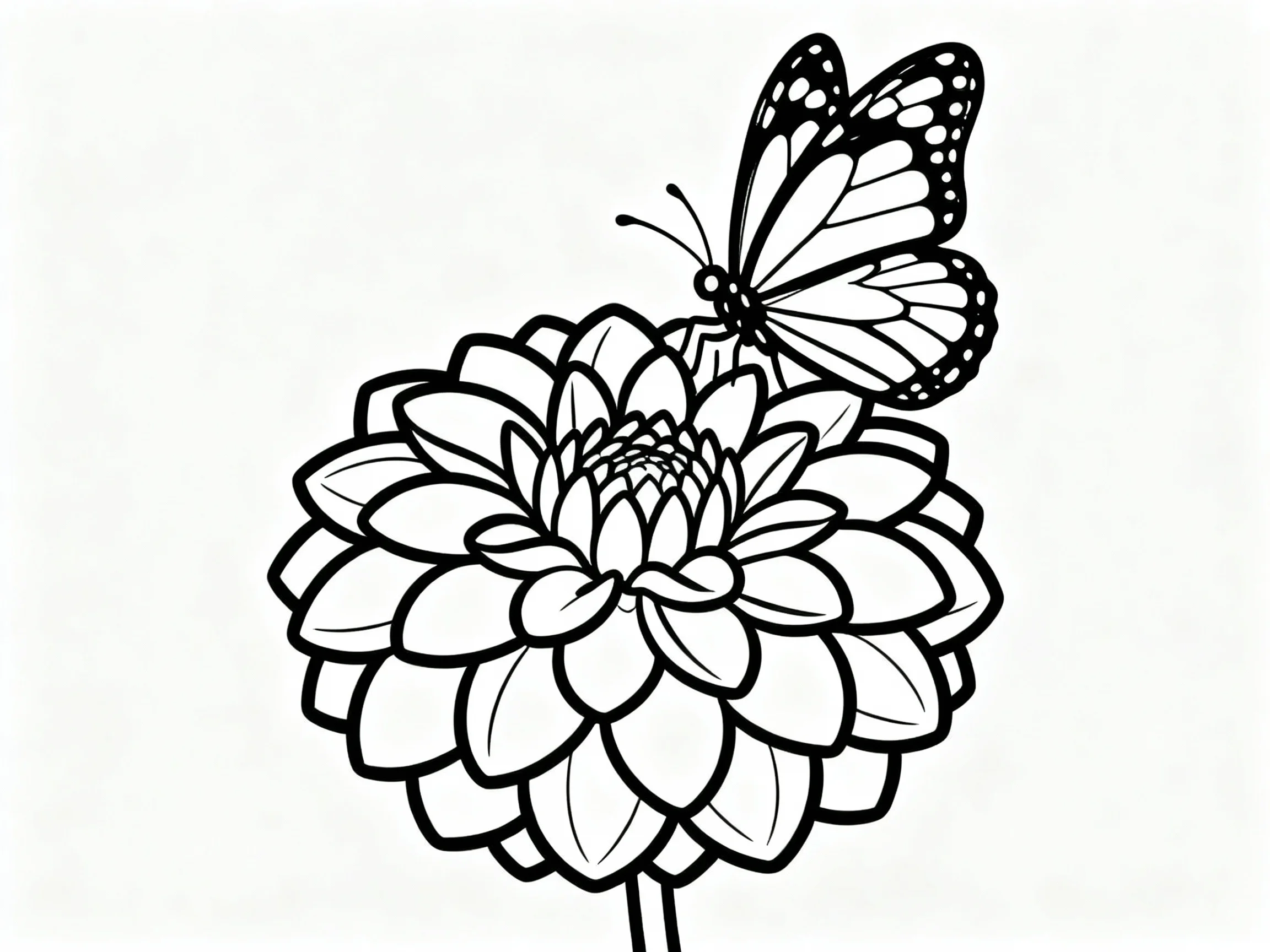 Butterfly on a Dahlia
