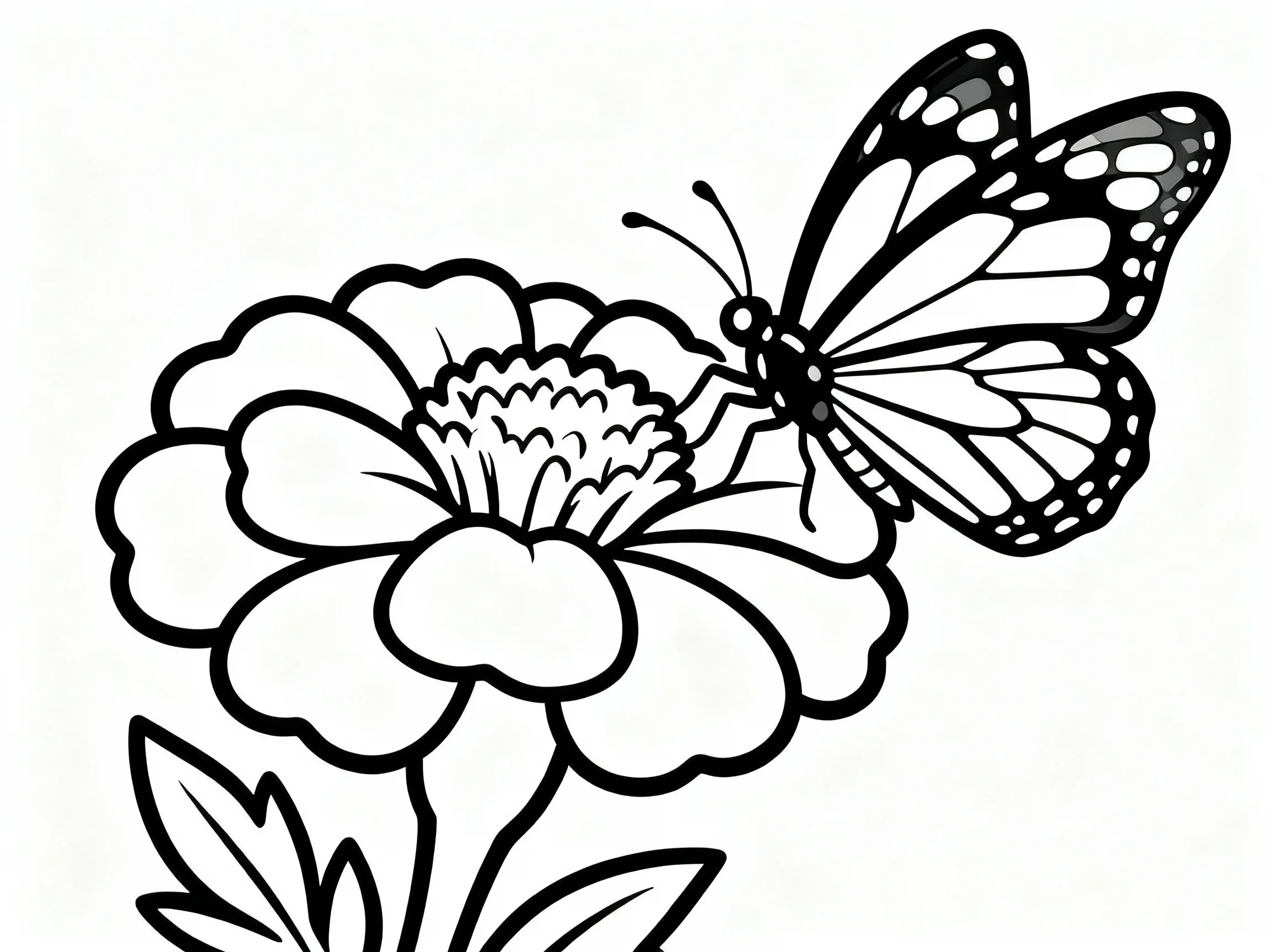 Butterfly on a Marigold