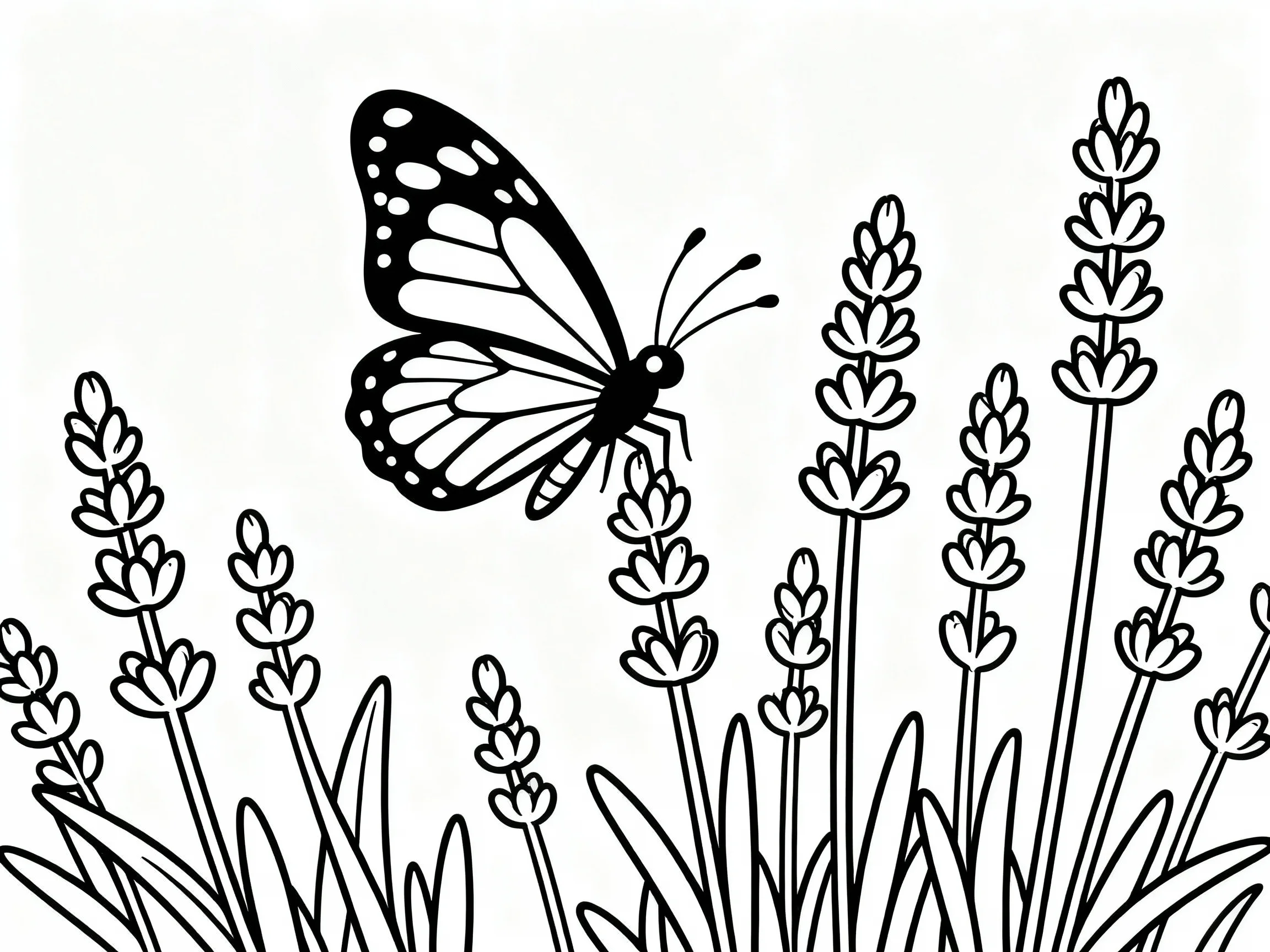 Butterfly in Lavender Field