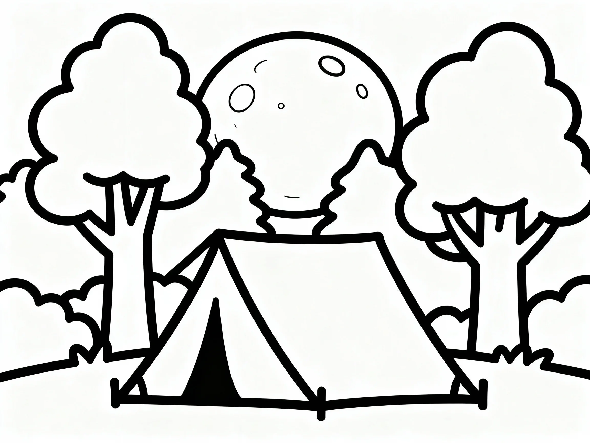 Moon Rising Over Camp